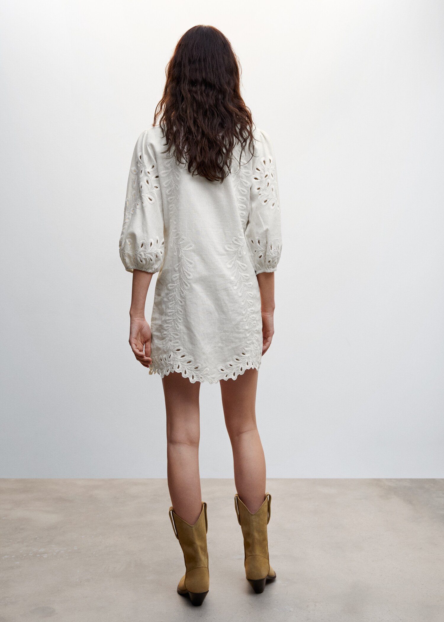 Embroidered openwork dress - Reverse of the article