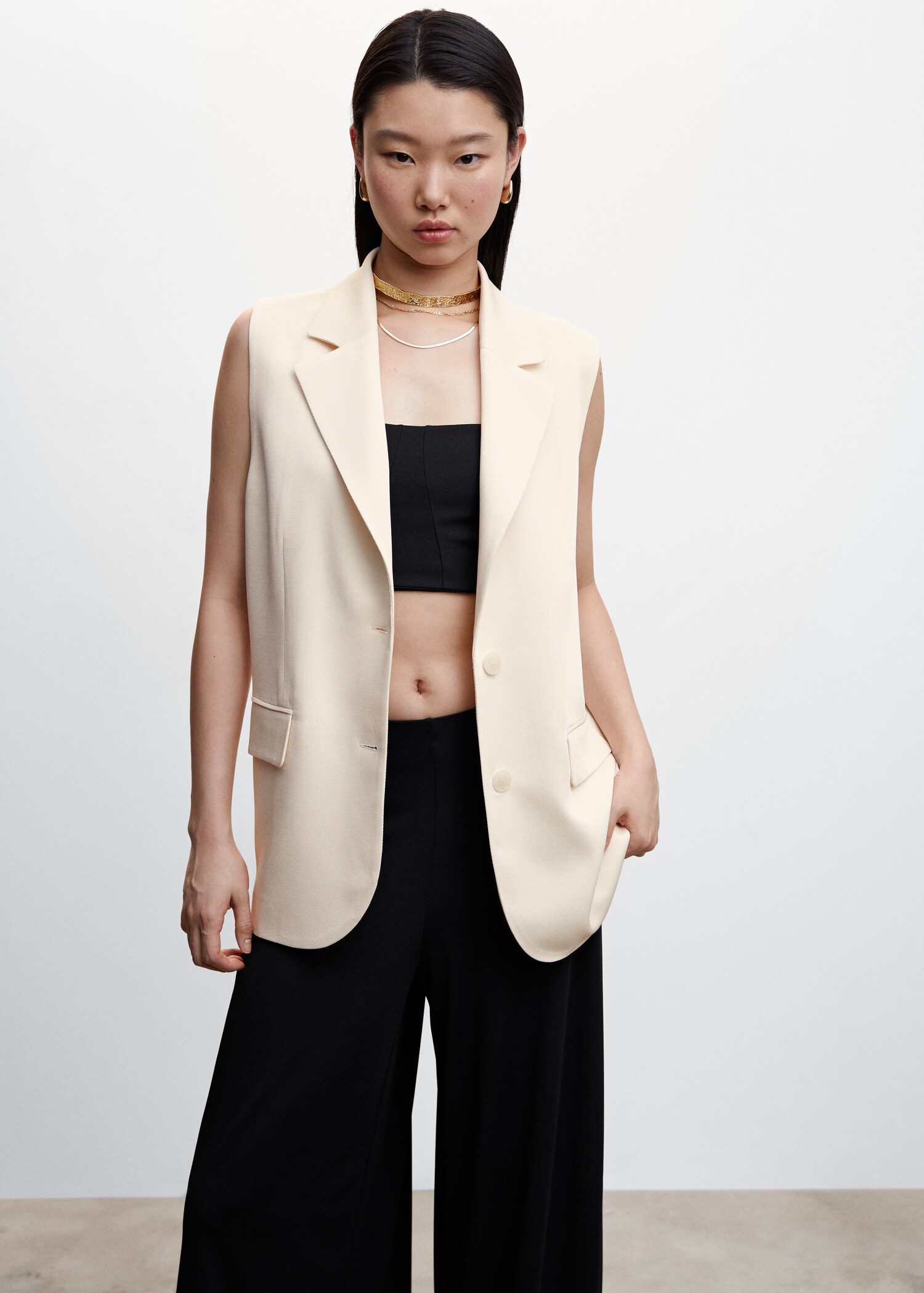 Gilet with pockets - Medium plane