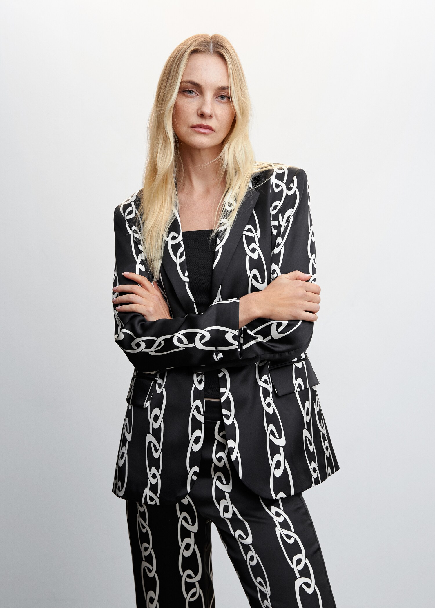 Veste en imprimé chaînes - Plan moyen