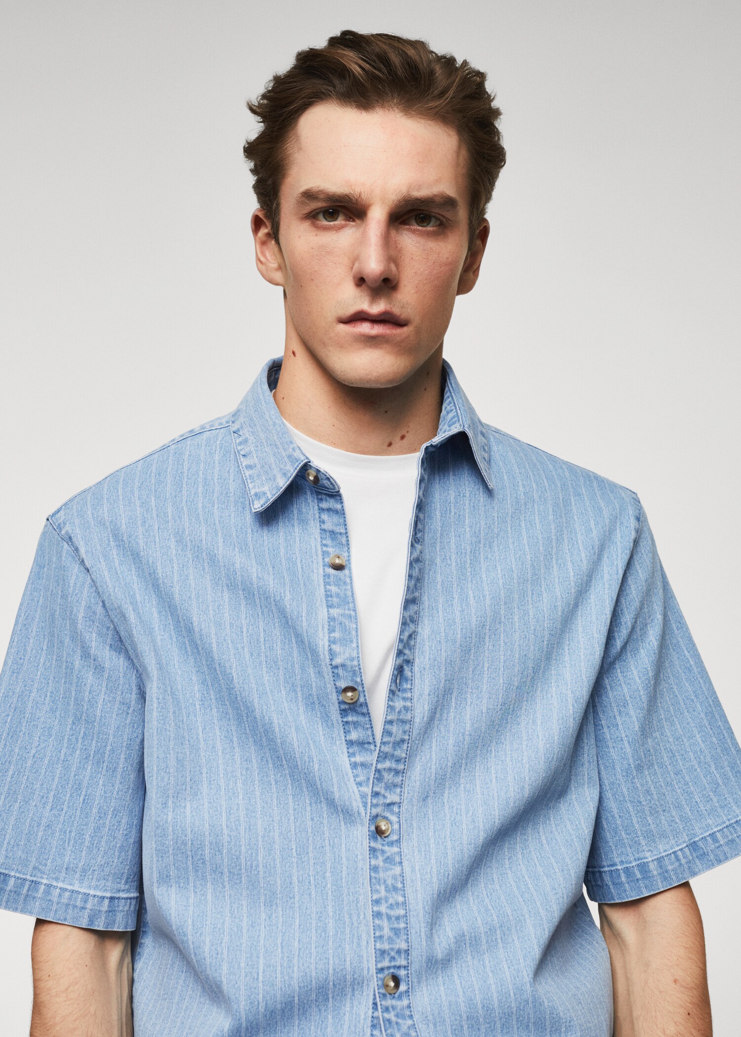 Camisa rayas manga corta Hombre MNG Ecuador