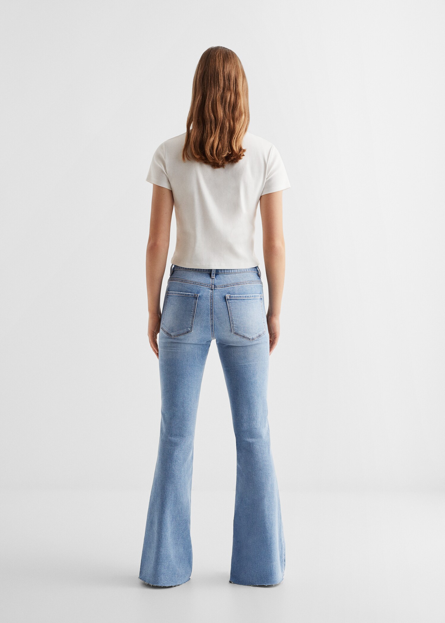 Culotte jeans with openings - Reverse of the article