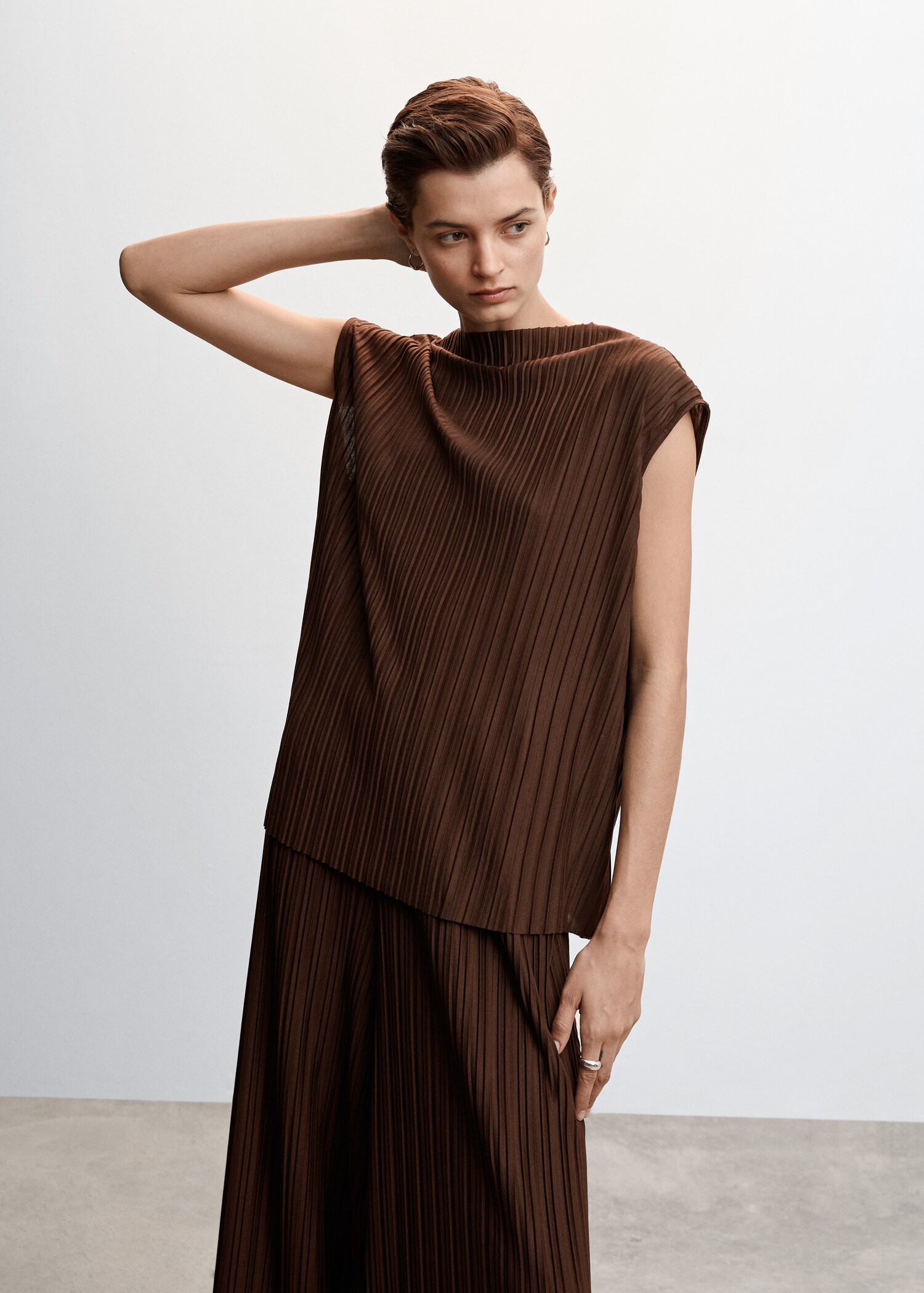 Pleated strap top - Medium plane