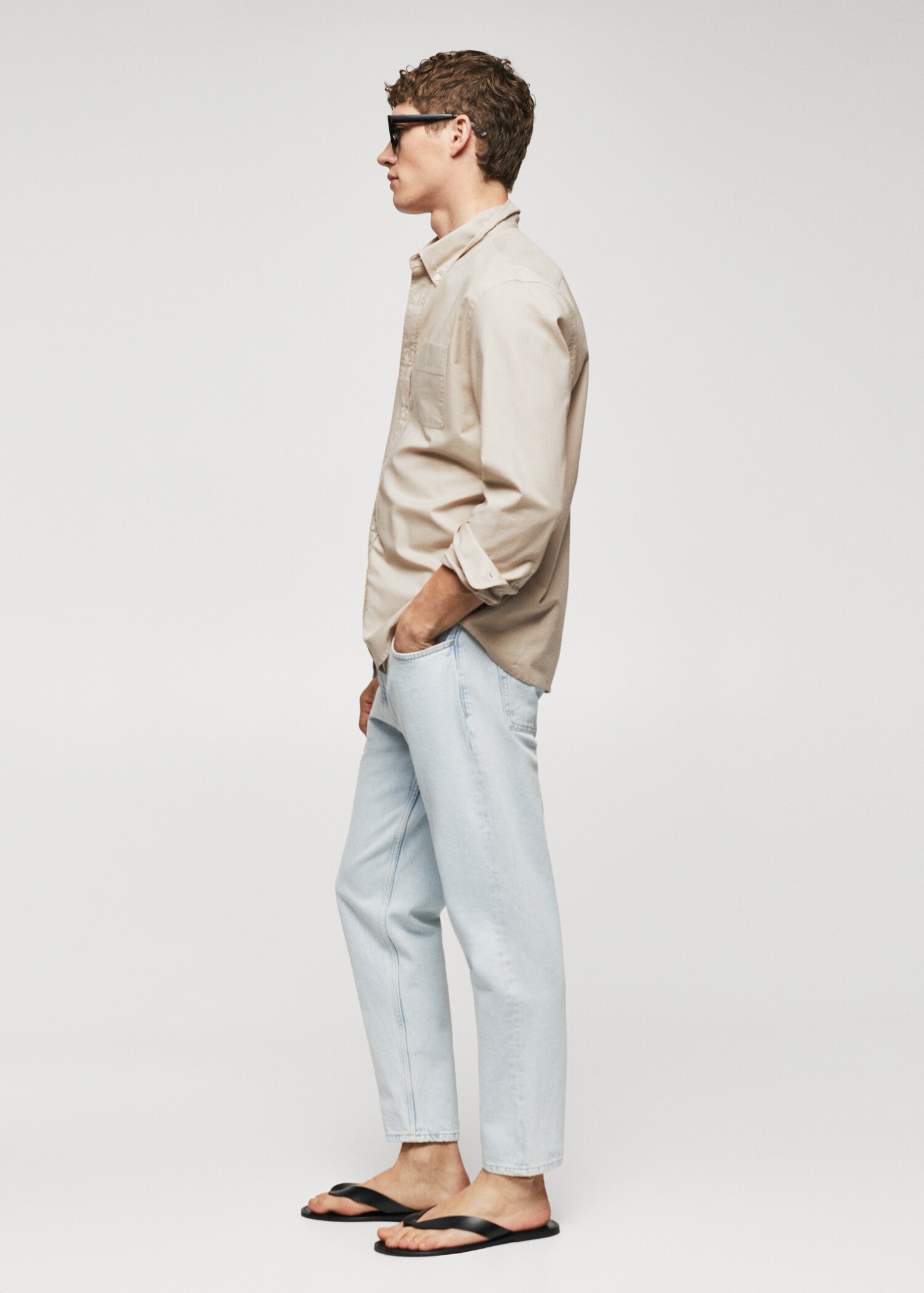 Regular fit Oxford cotton shirt - Details of the article 2