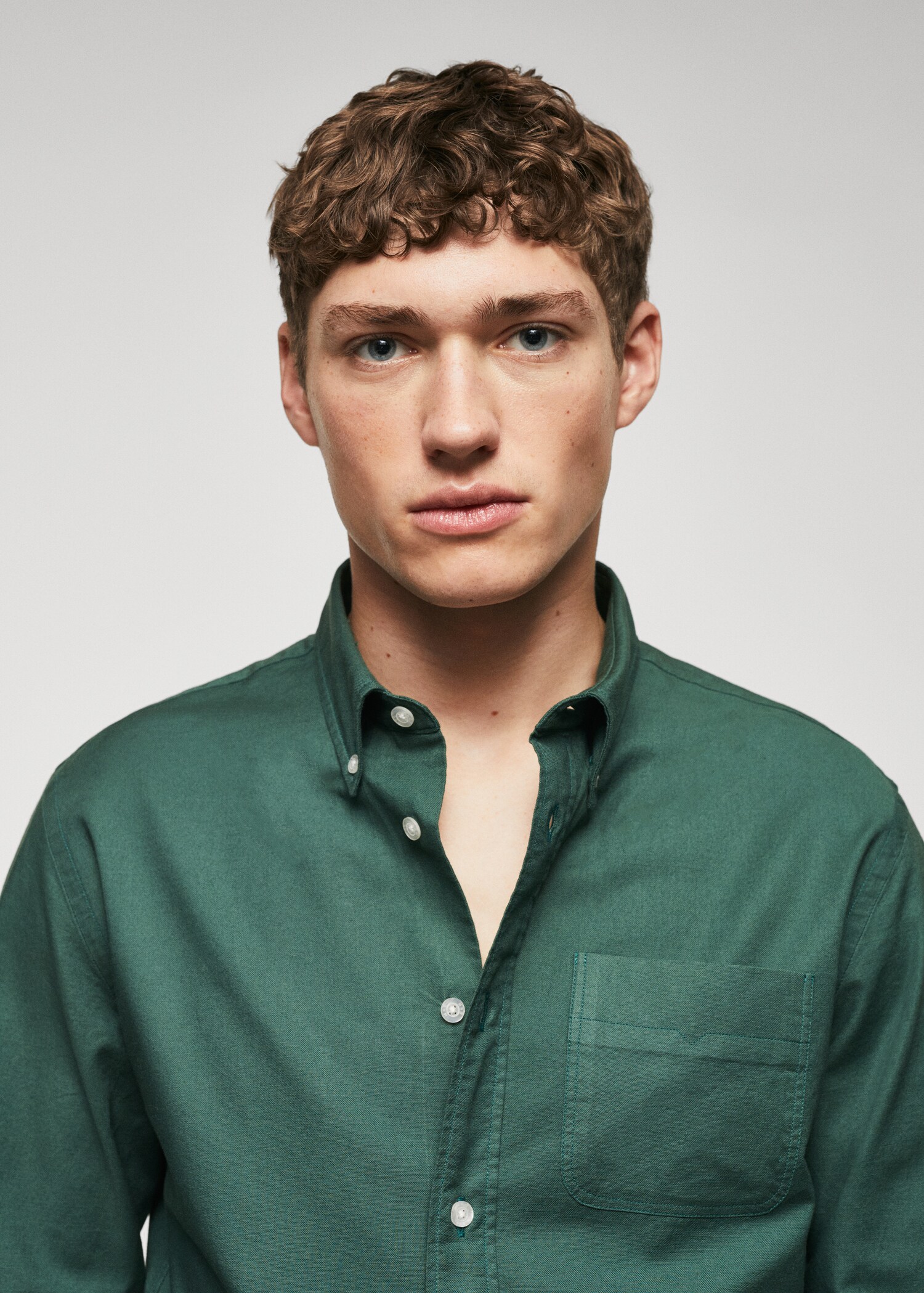 Regular fit Oxford cotton shirt - Details of the article 1