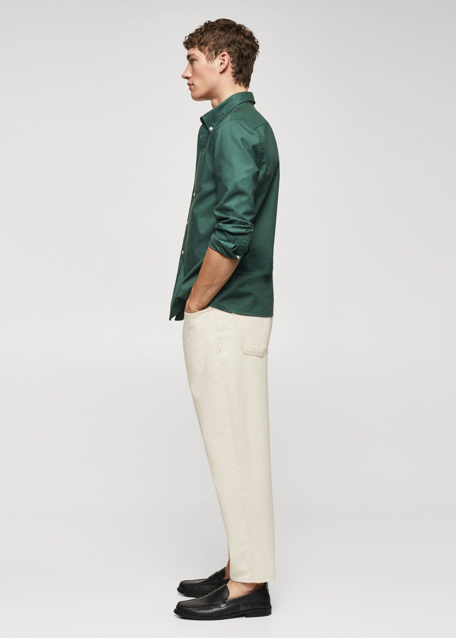 Regular fit Oxford cotton shirt - Details of the article 2