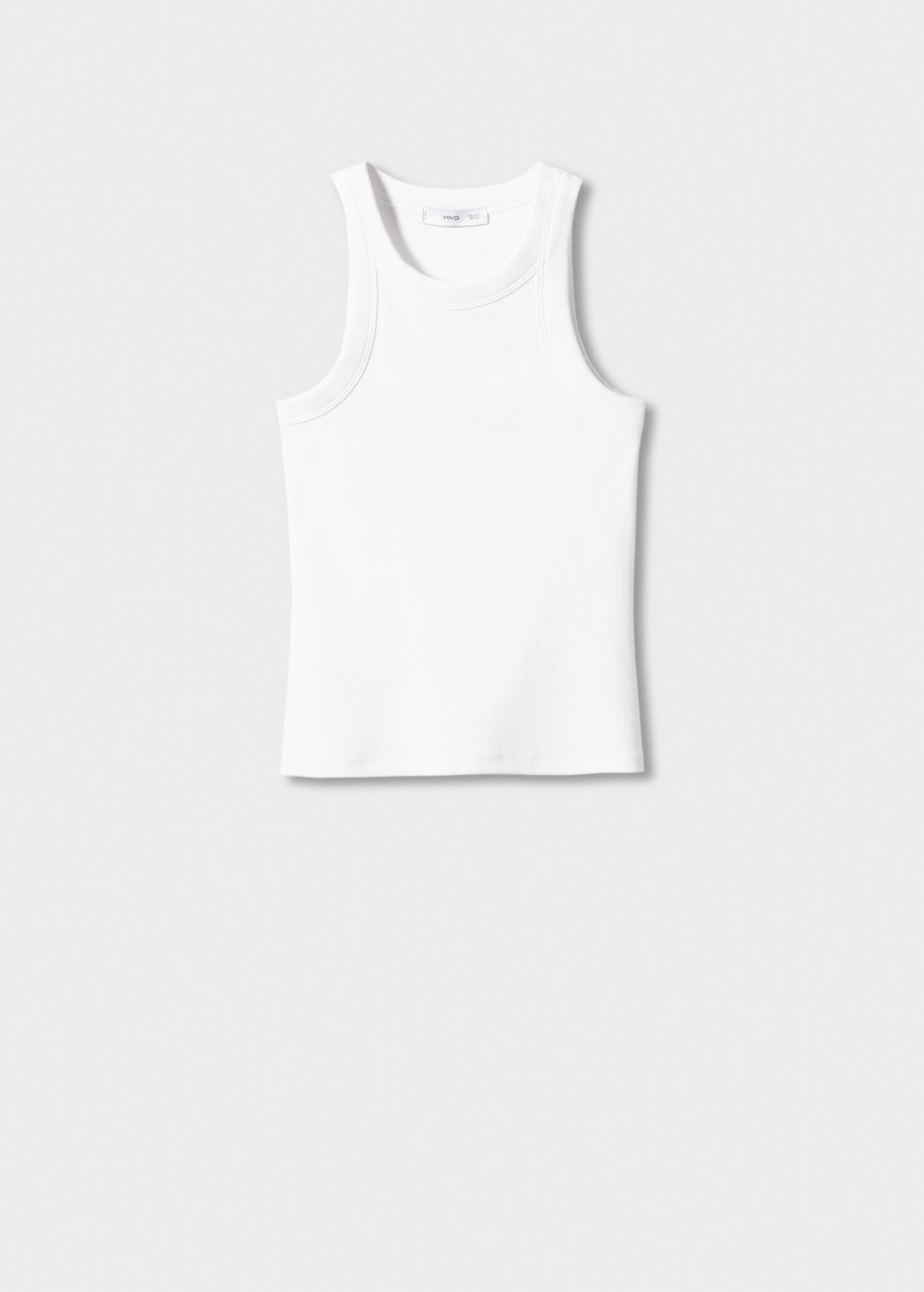 Ribbed cotton-blend top - Article without model
