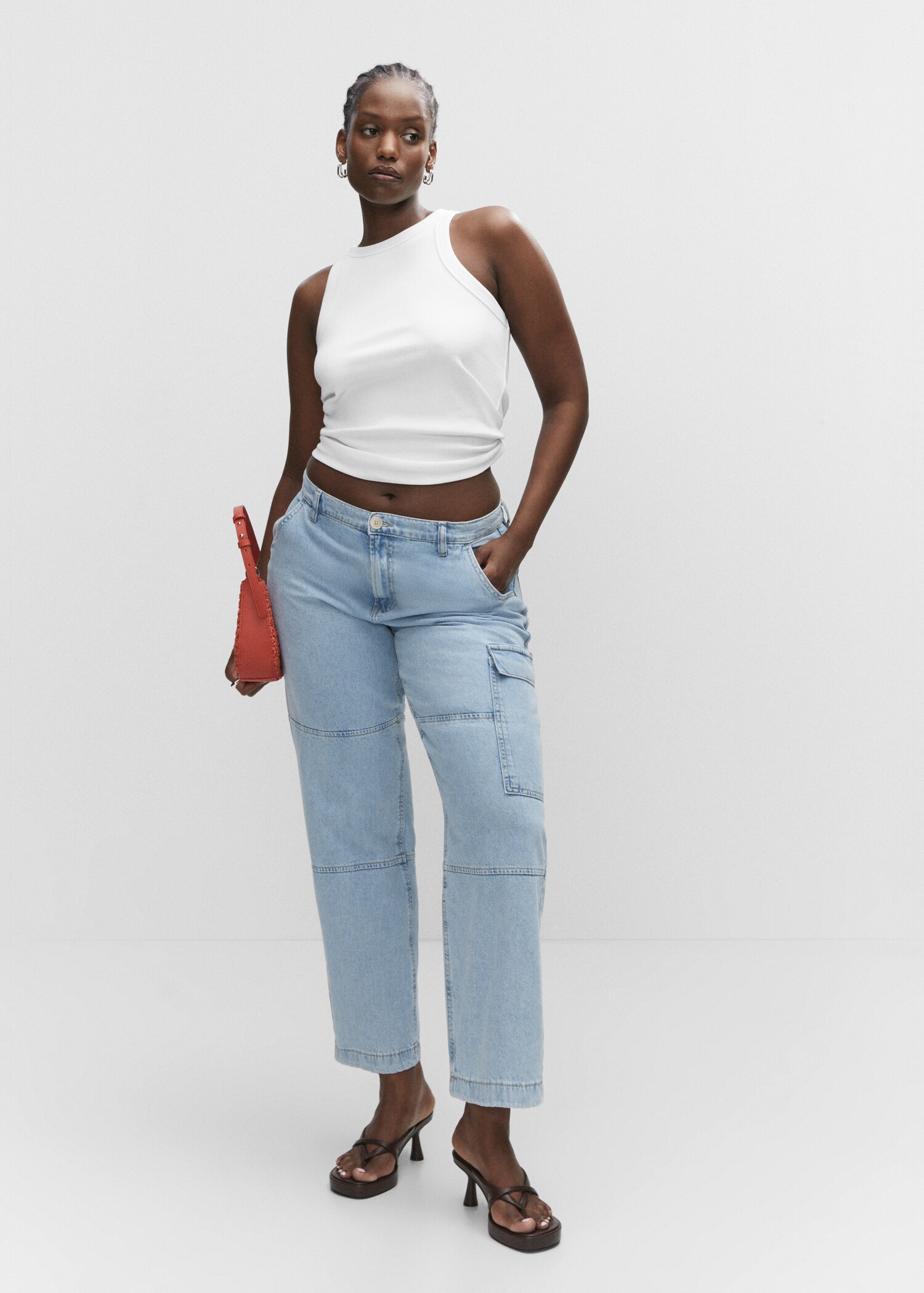 Ribbed cotton-blend top - Details of the article 3