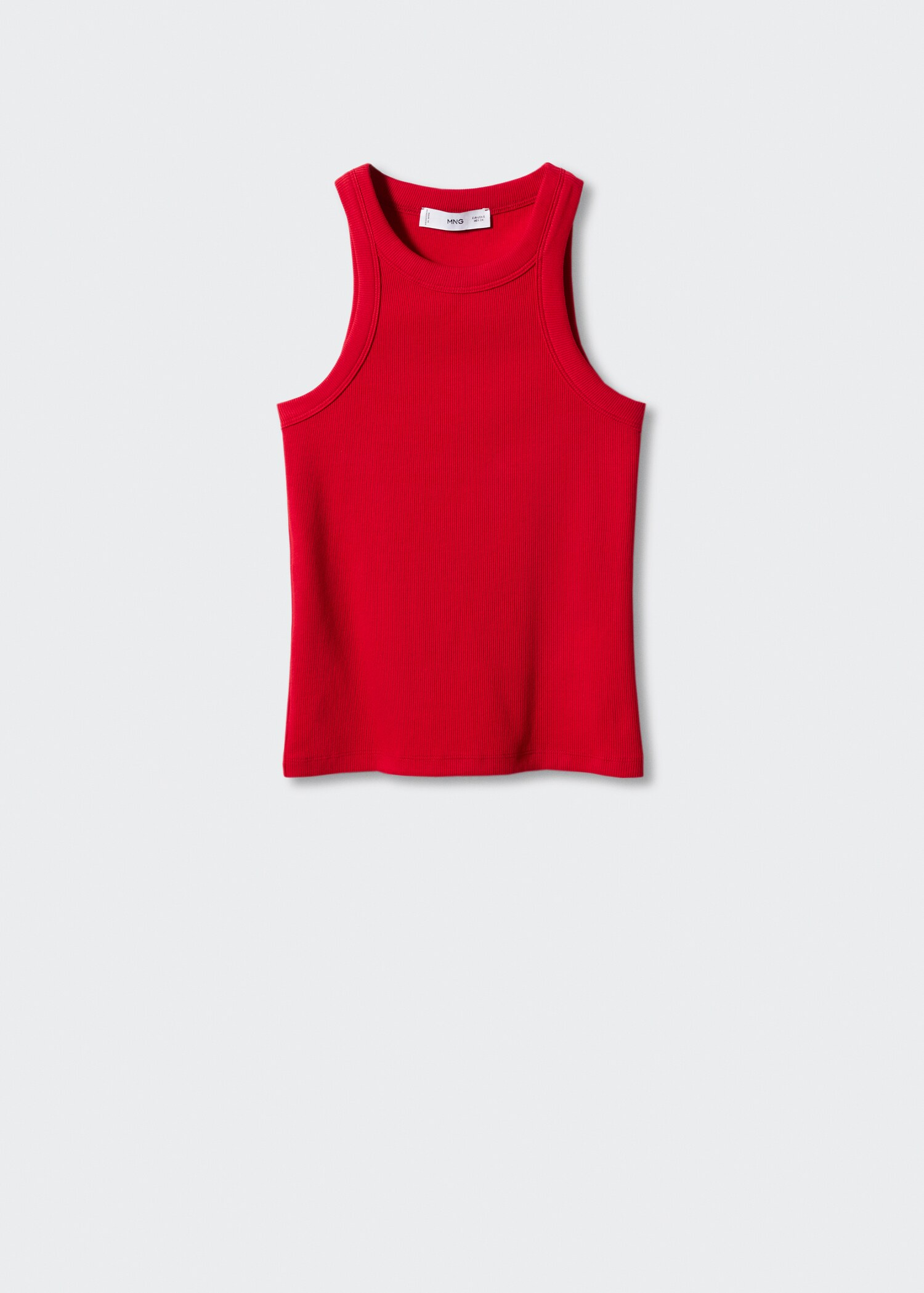 Ribbed cotton-blend top - Article without model