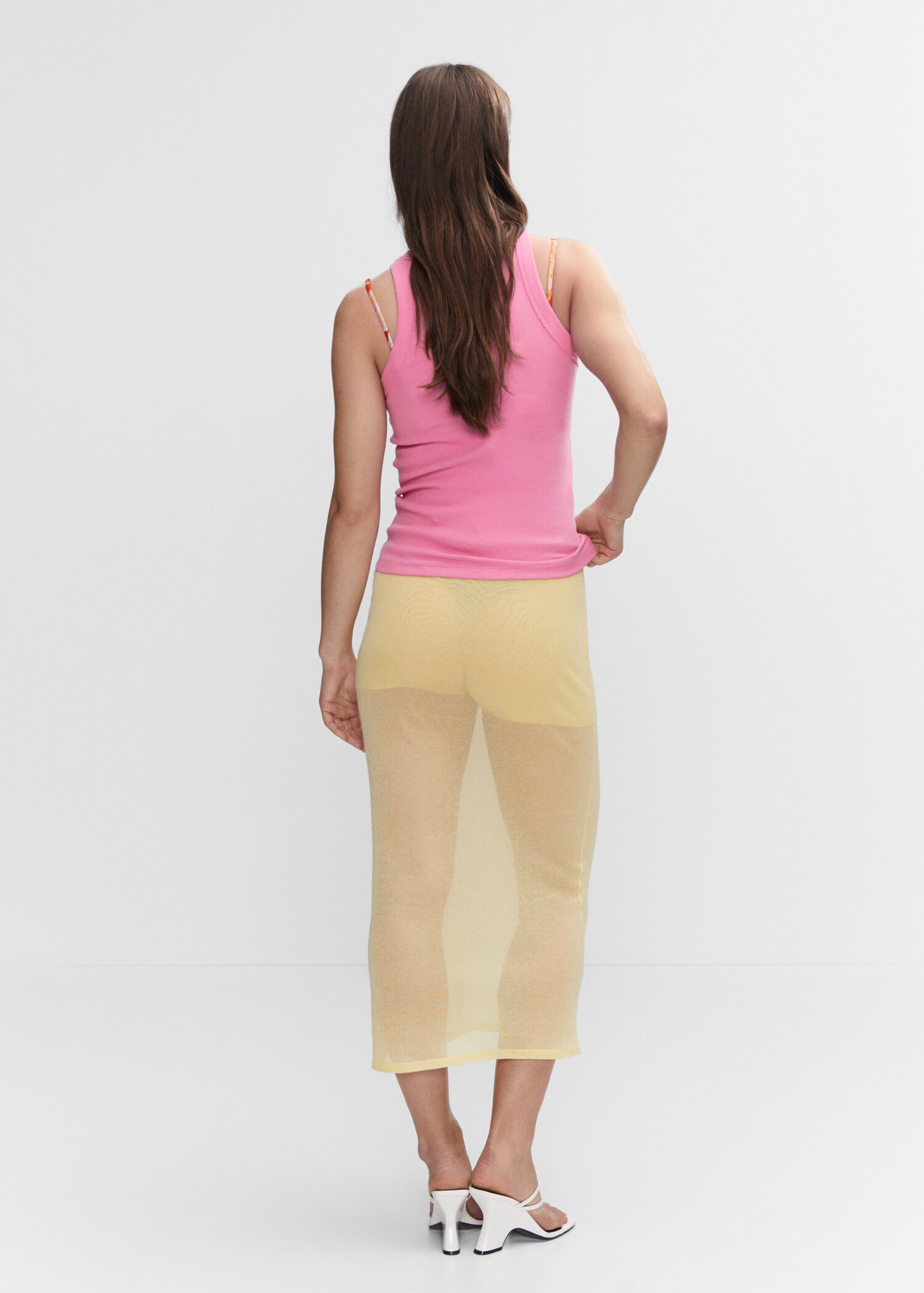 Ribbed cotton-blend top - Reverse of the article
