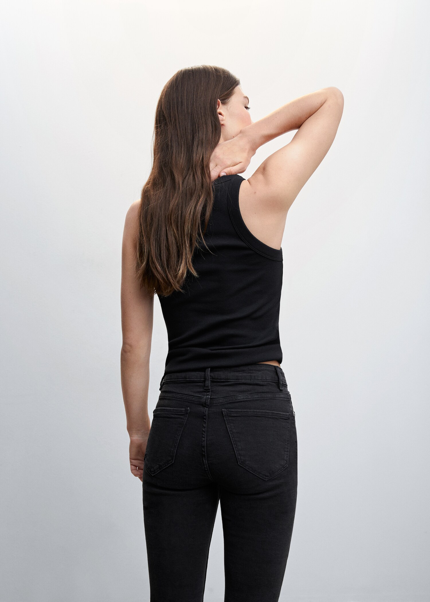 Ribbed cotton-blend top - Reverse of the article