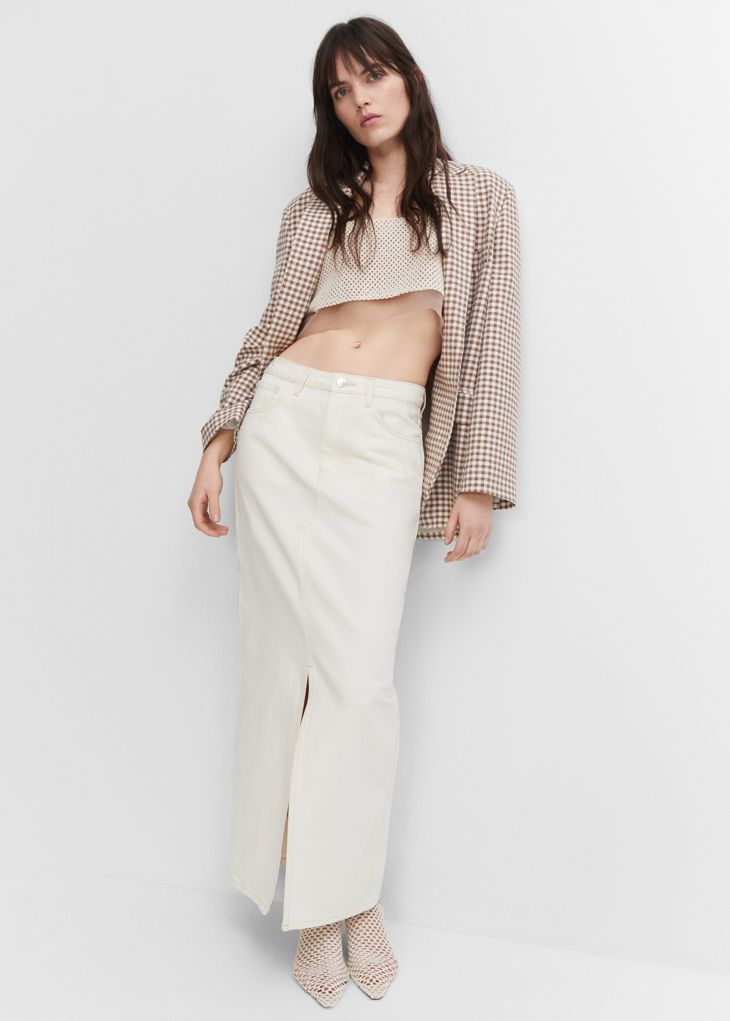 Slit denim skirt - Details of the article 2