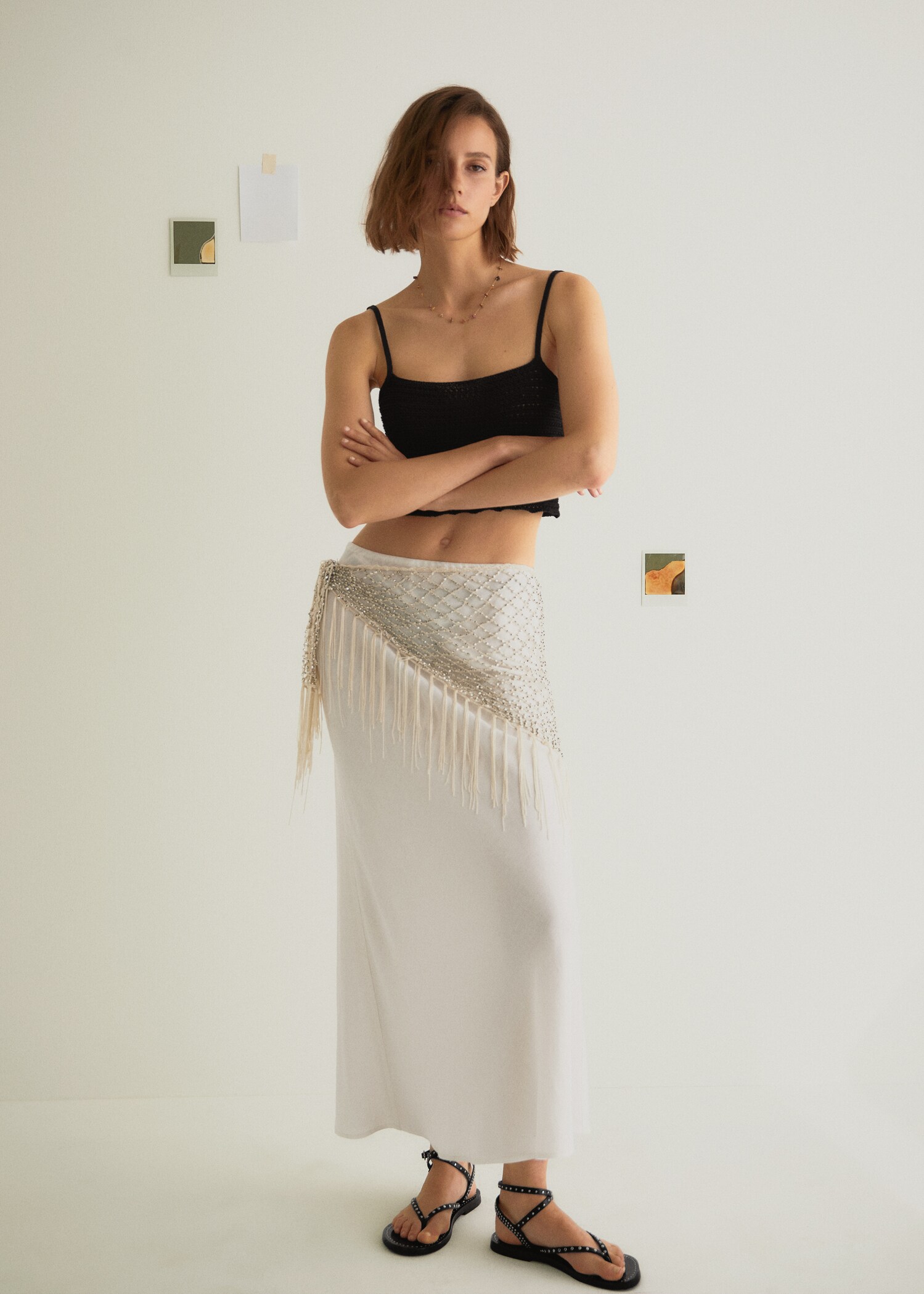 Knitted cropped top - Details of the article 6