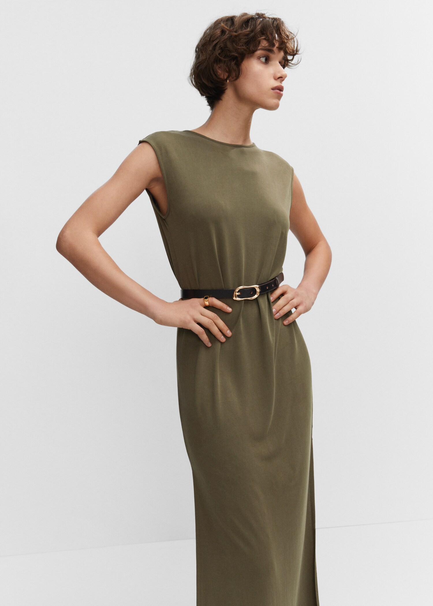 Modal slit dress - Medium plane