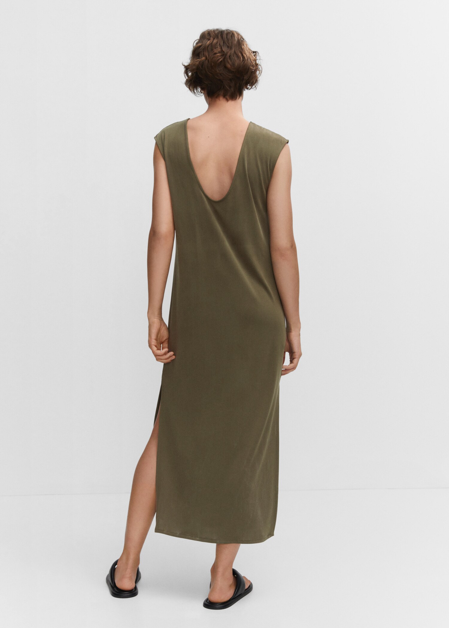 Modal slit dress - Reverse of the article