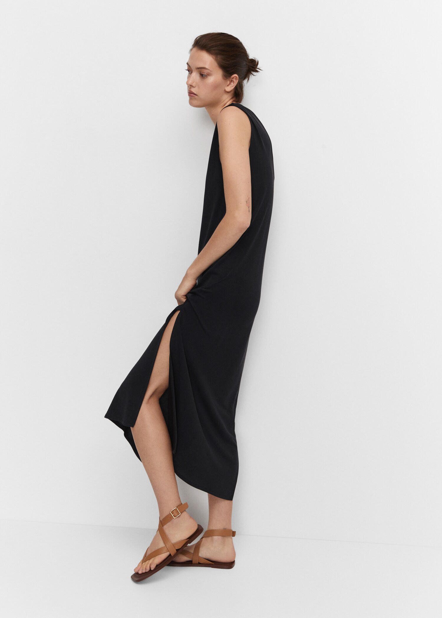 Modal slit dress - Details of the article 2