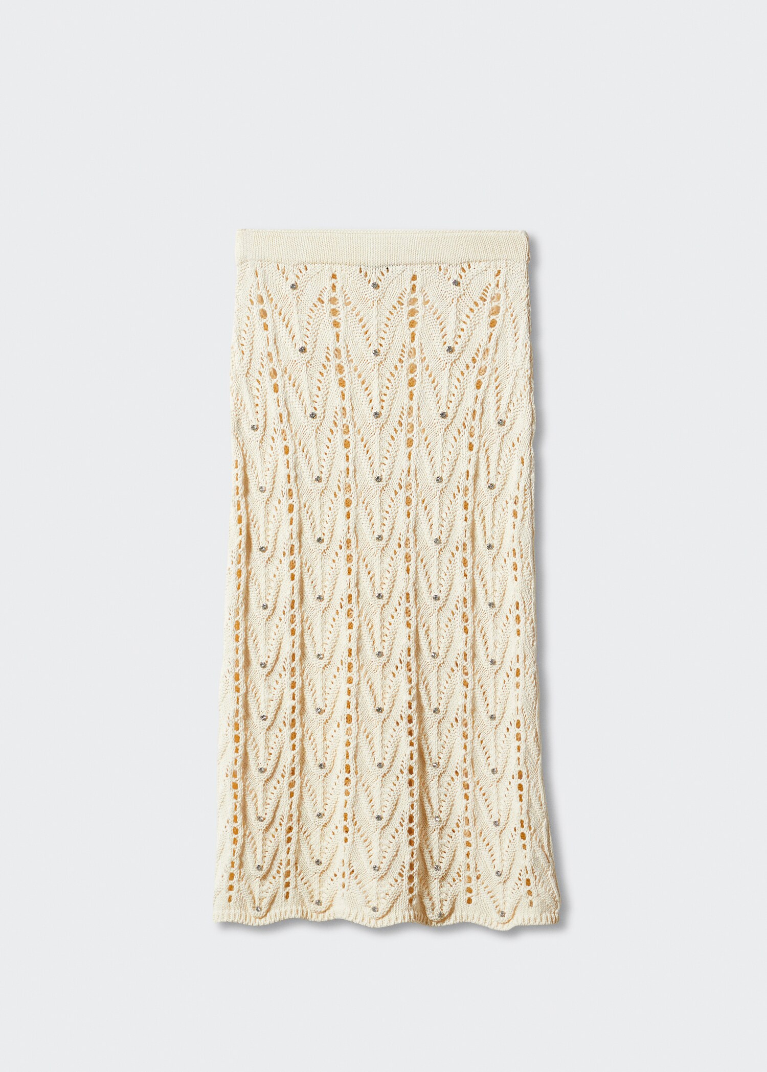 Jupe maille détail strass - Article sans modèle