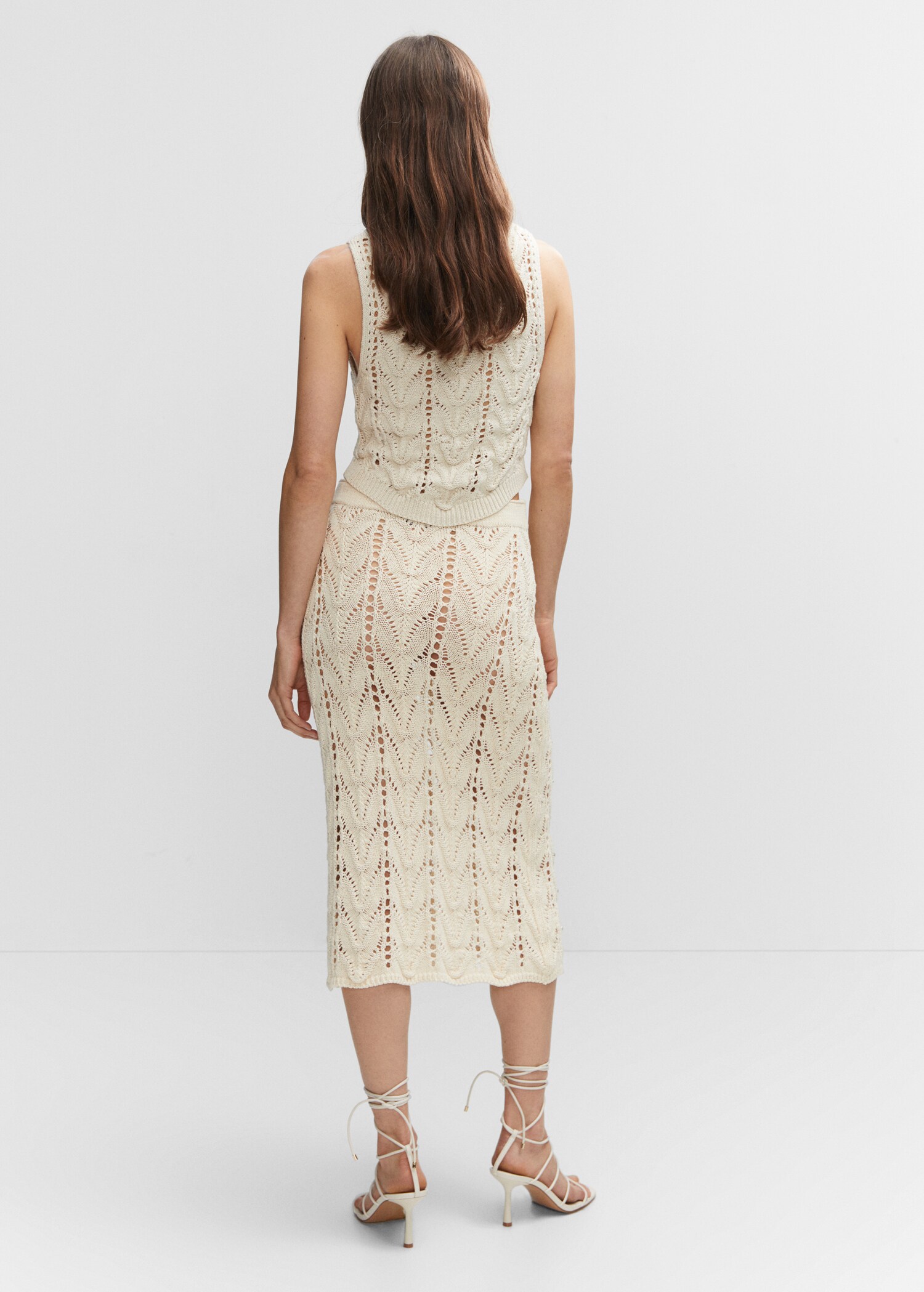 Jupe maille détail strass - Verso de l’article