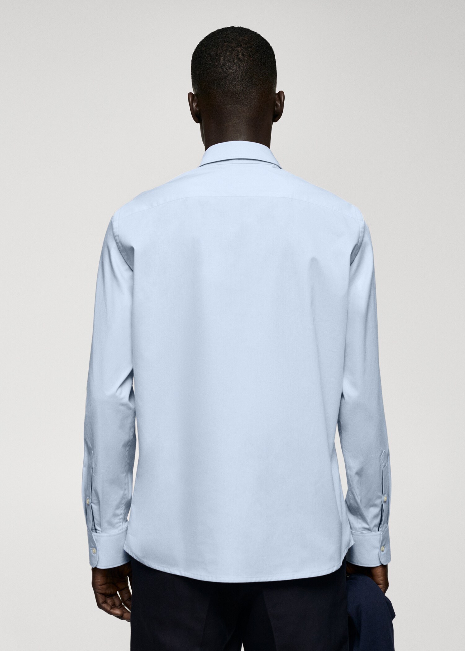 Cămașă slim fit din bumbac stretch - Spatele articolului