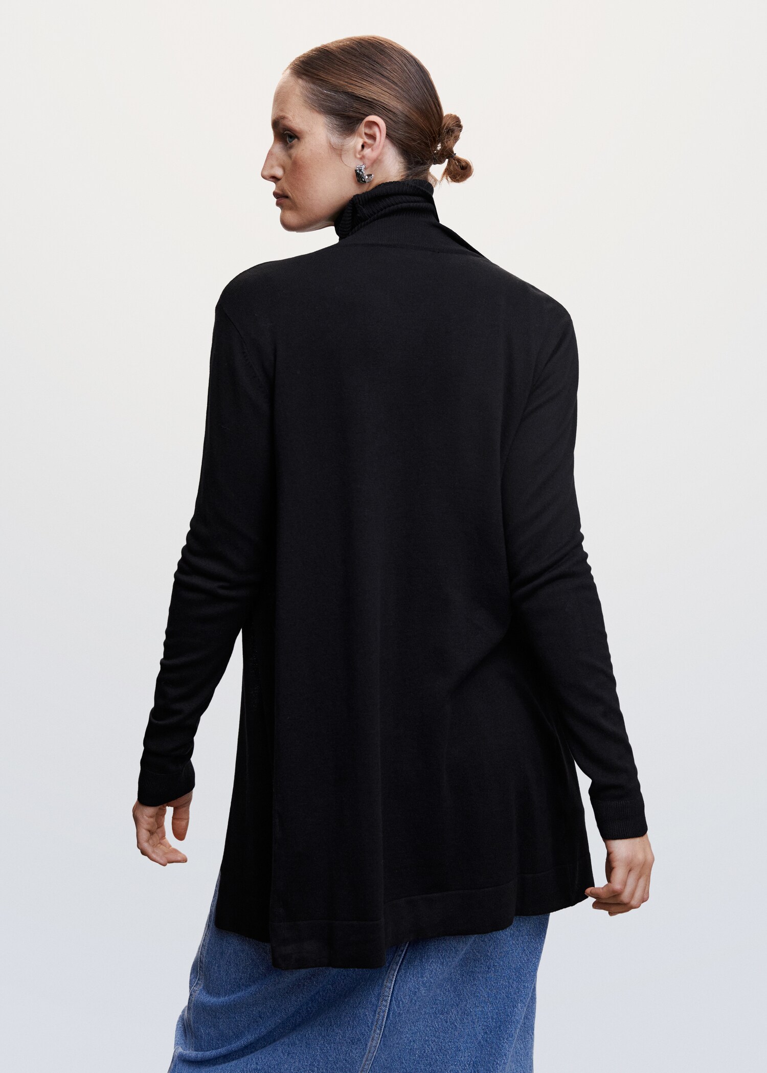 Cardigan de malha fina - Verso do artigo
