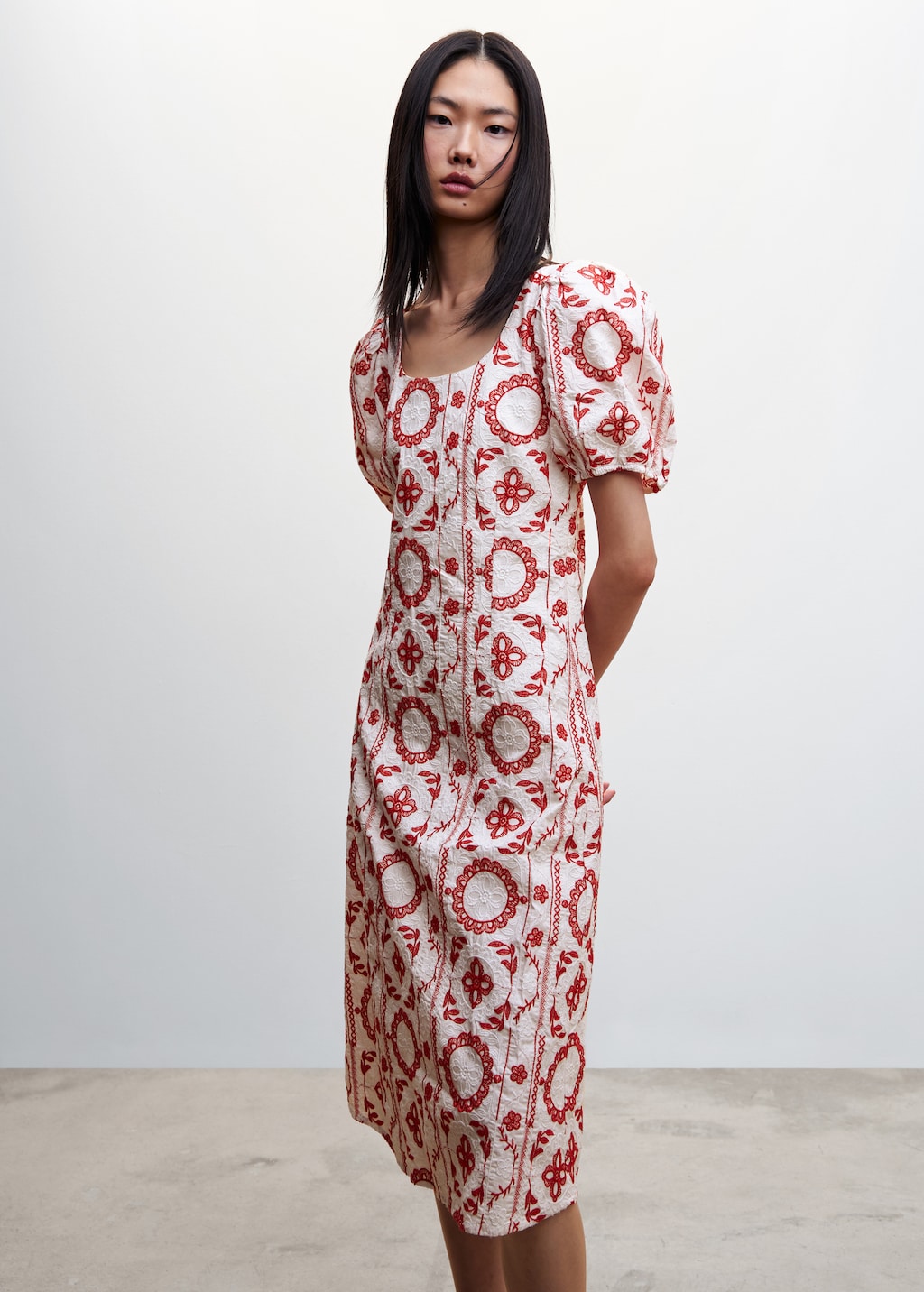 Embroidered cotton dress