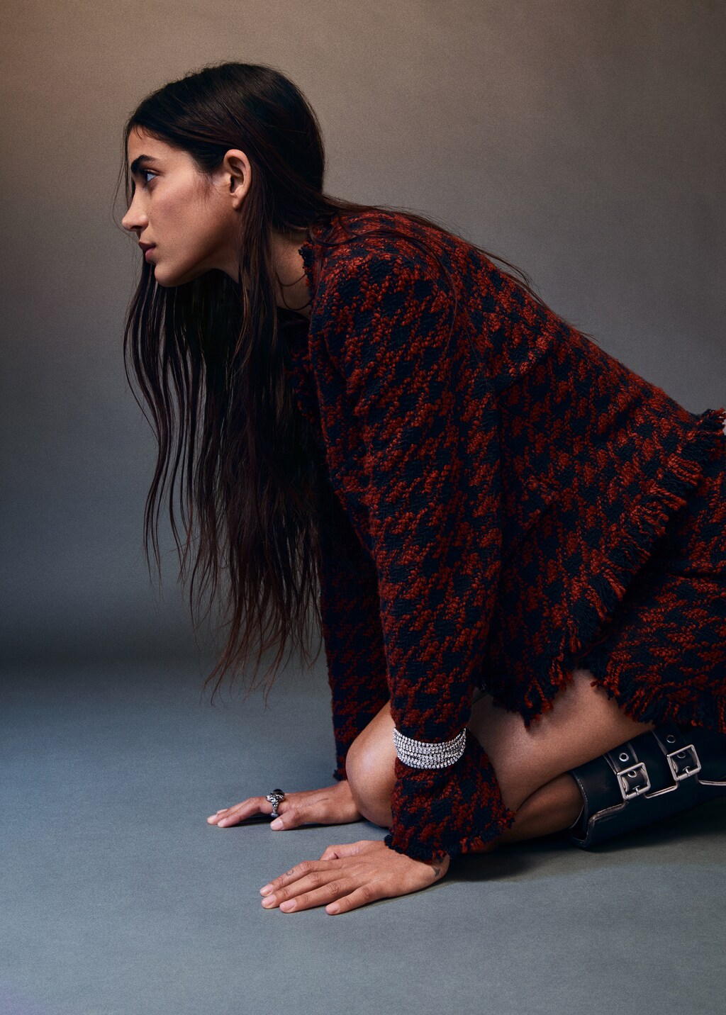 Fringed tweed jacket - Women | MANGO Libya Fringed tweed jacket - Women | MANGO Libya