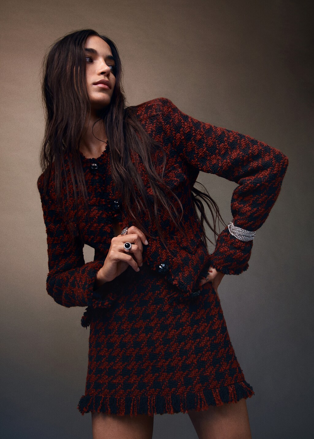 Fringed tweed jacket - Women | MANGO Libya Fringed tweed jacket - Women | MANGO Libya
