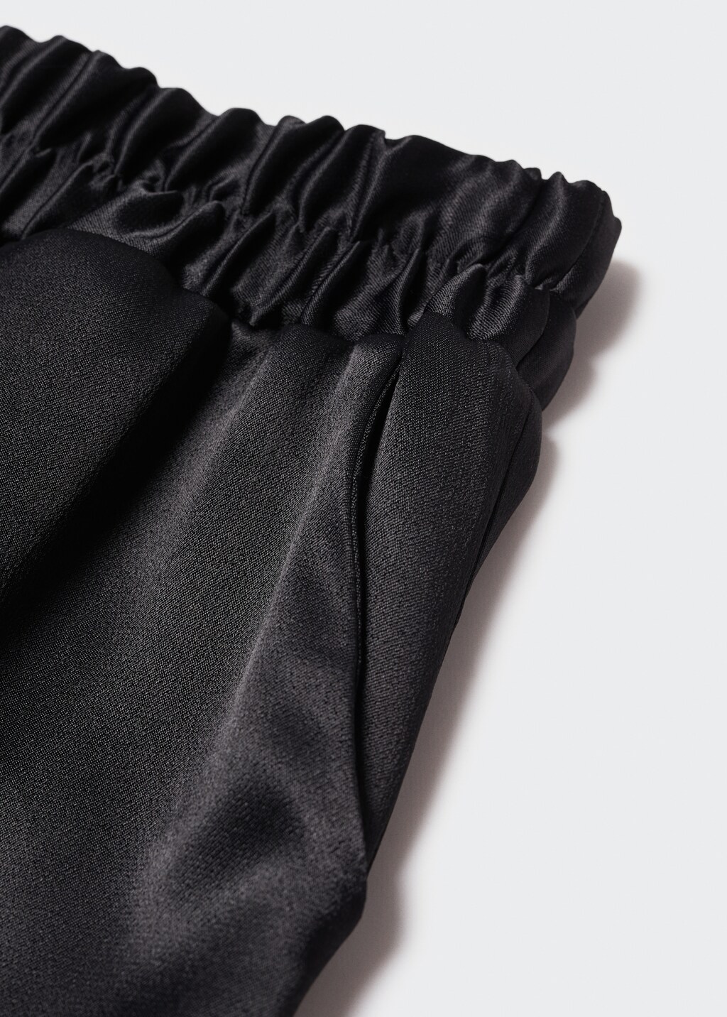 Satin pants with elastic waist