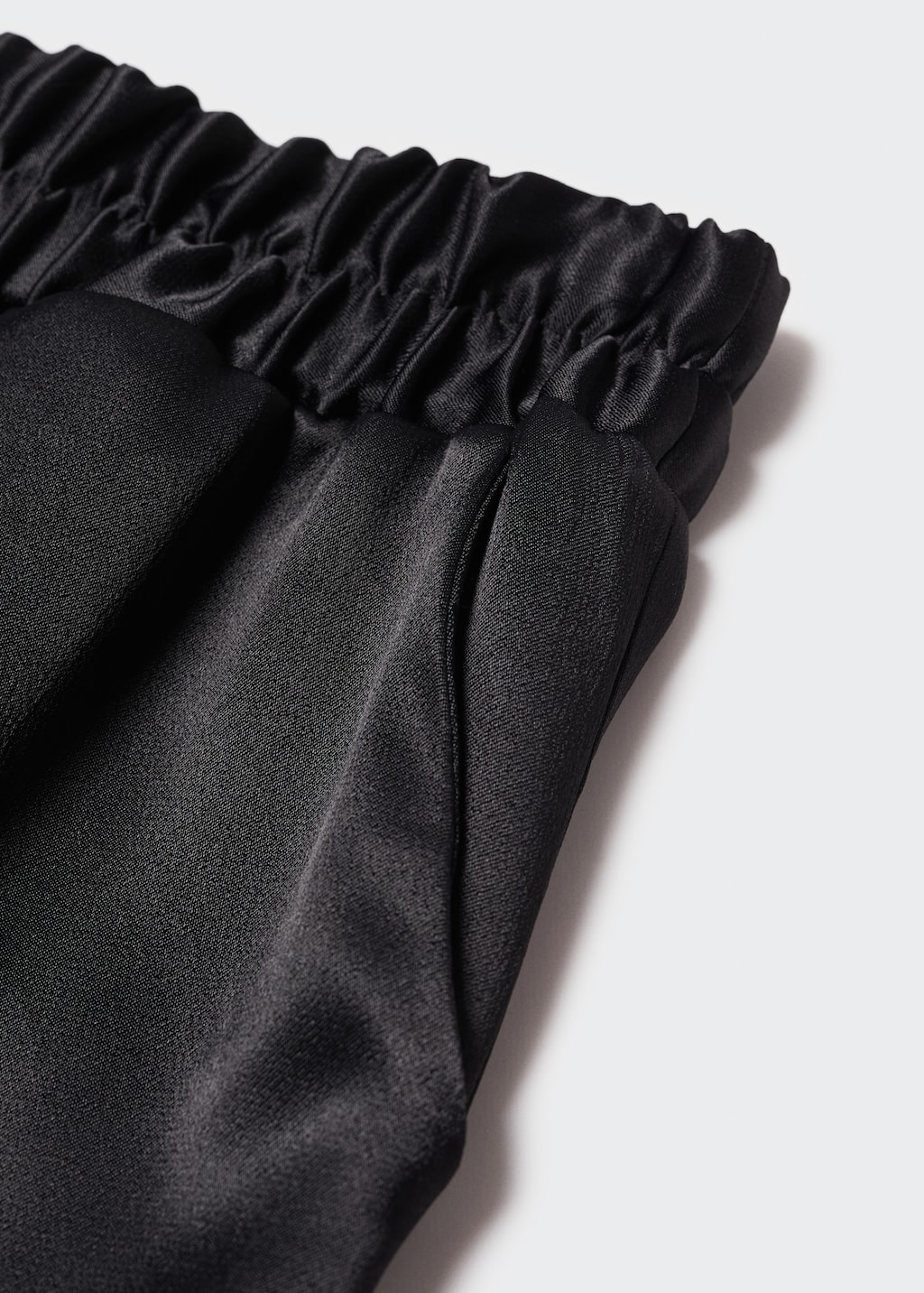 Satin pants with elastic waist
