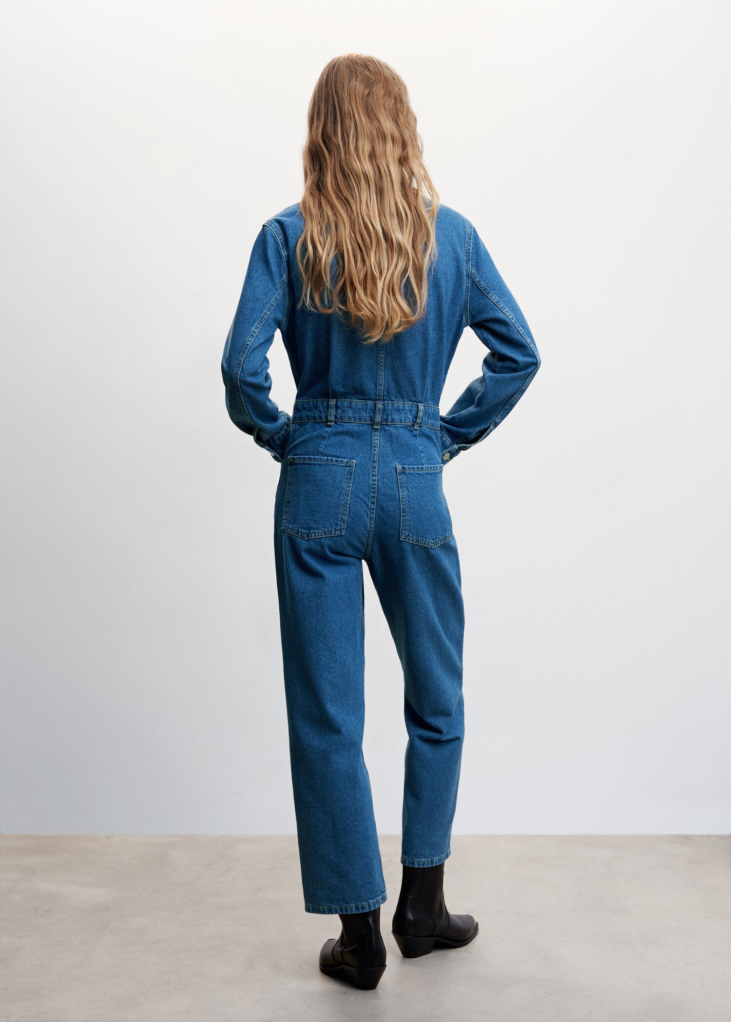 Long denim jumpsuit - Reverse of the article