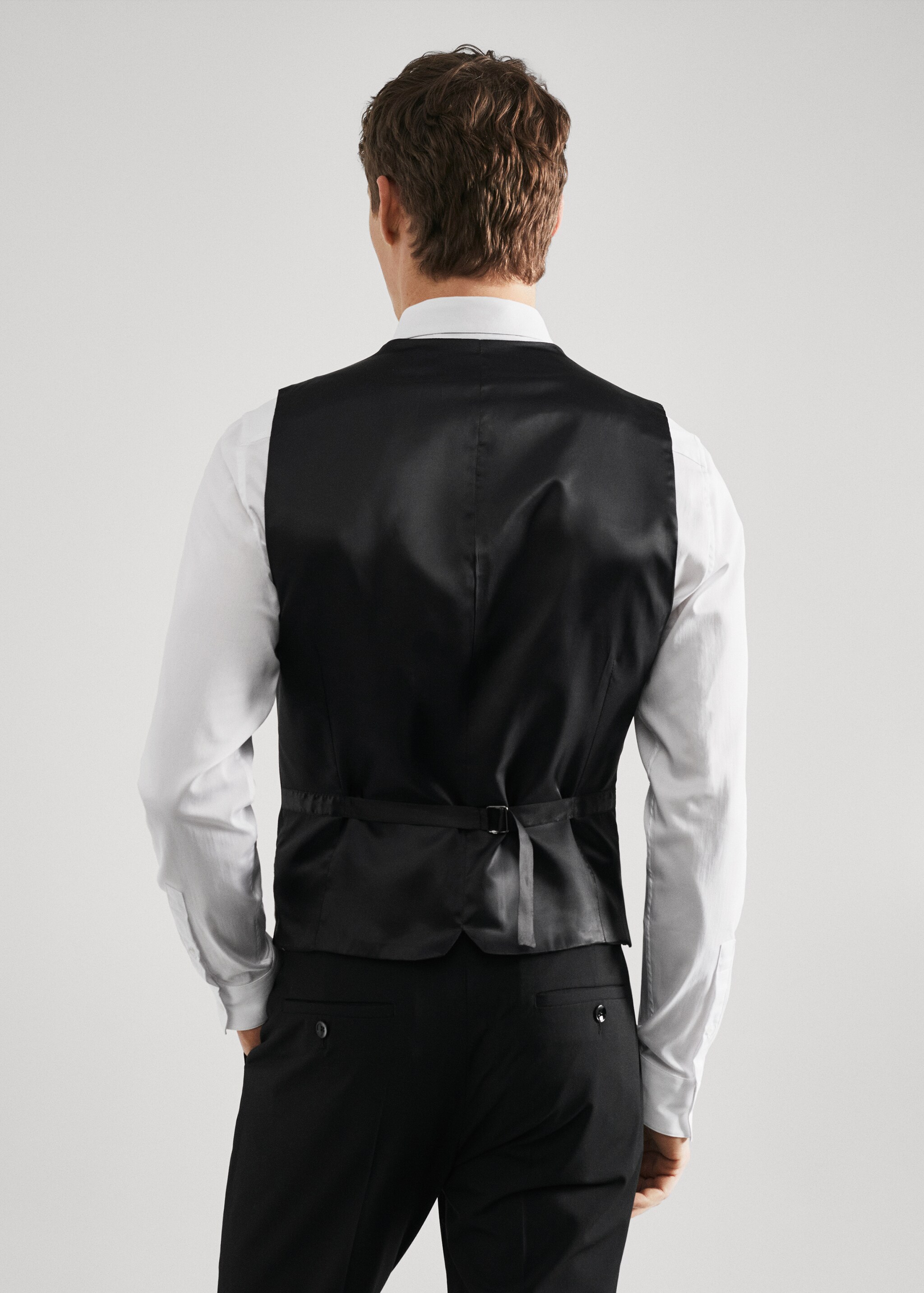 Super slim-fit suit waistcoat - Reverse of the article