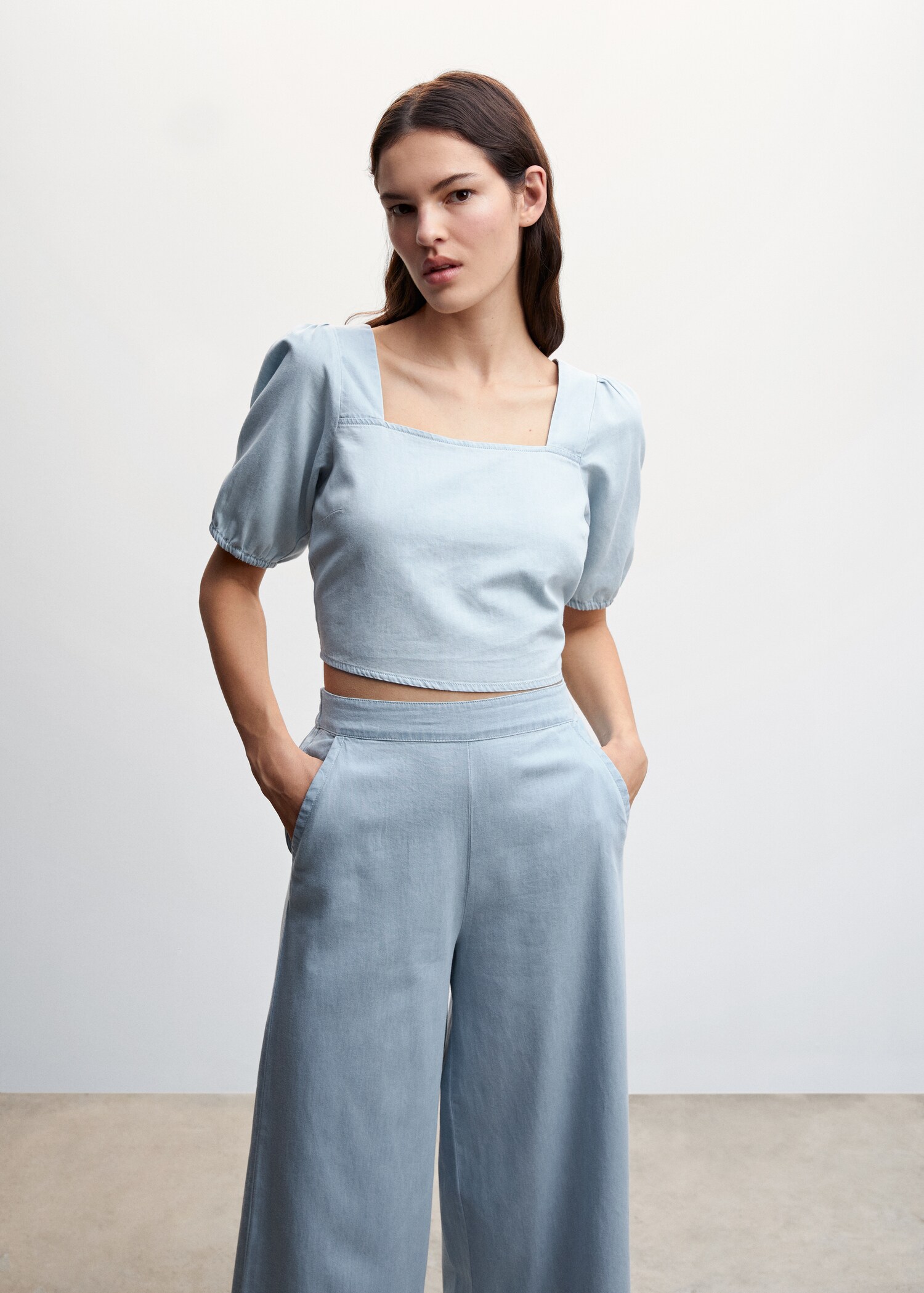 Pantalon style jupe-culotte coton Tencel - Détail de l'article 1