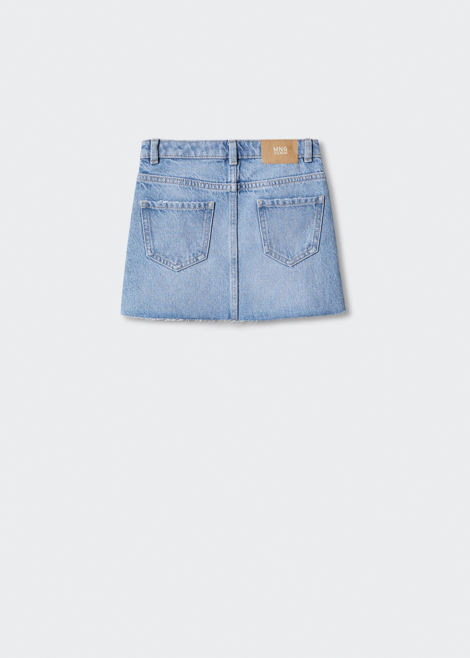 Short denim skirt - Reverse of the article