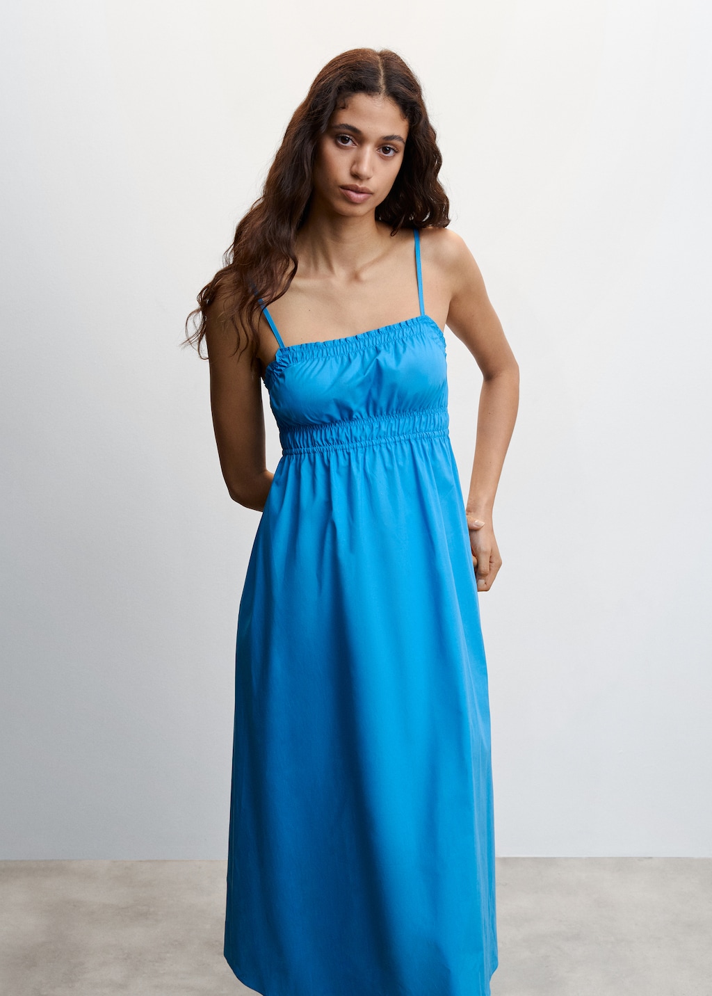 100% cotton midi dress