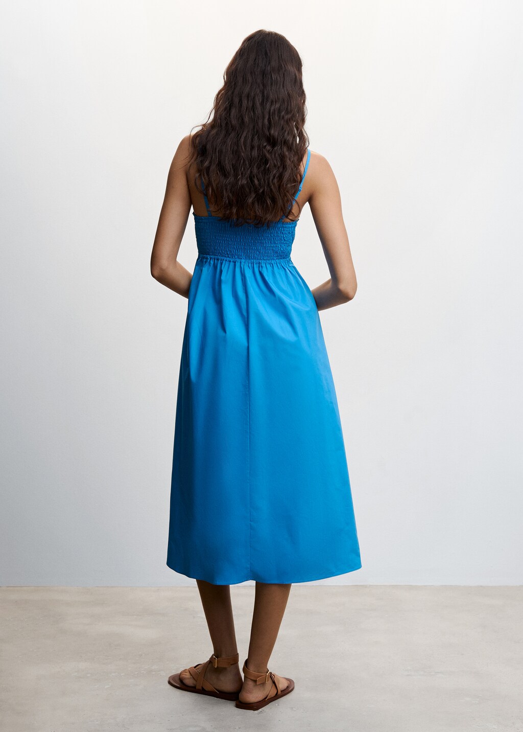 100% cotton midi dress - image 3