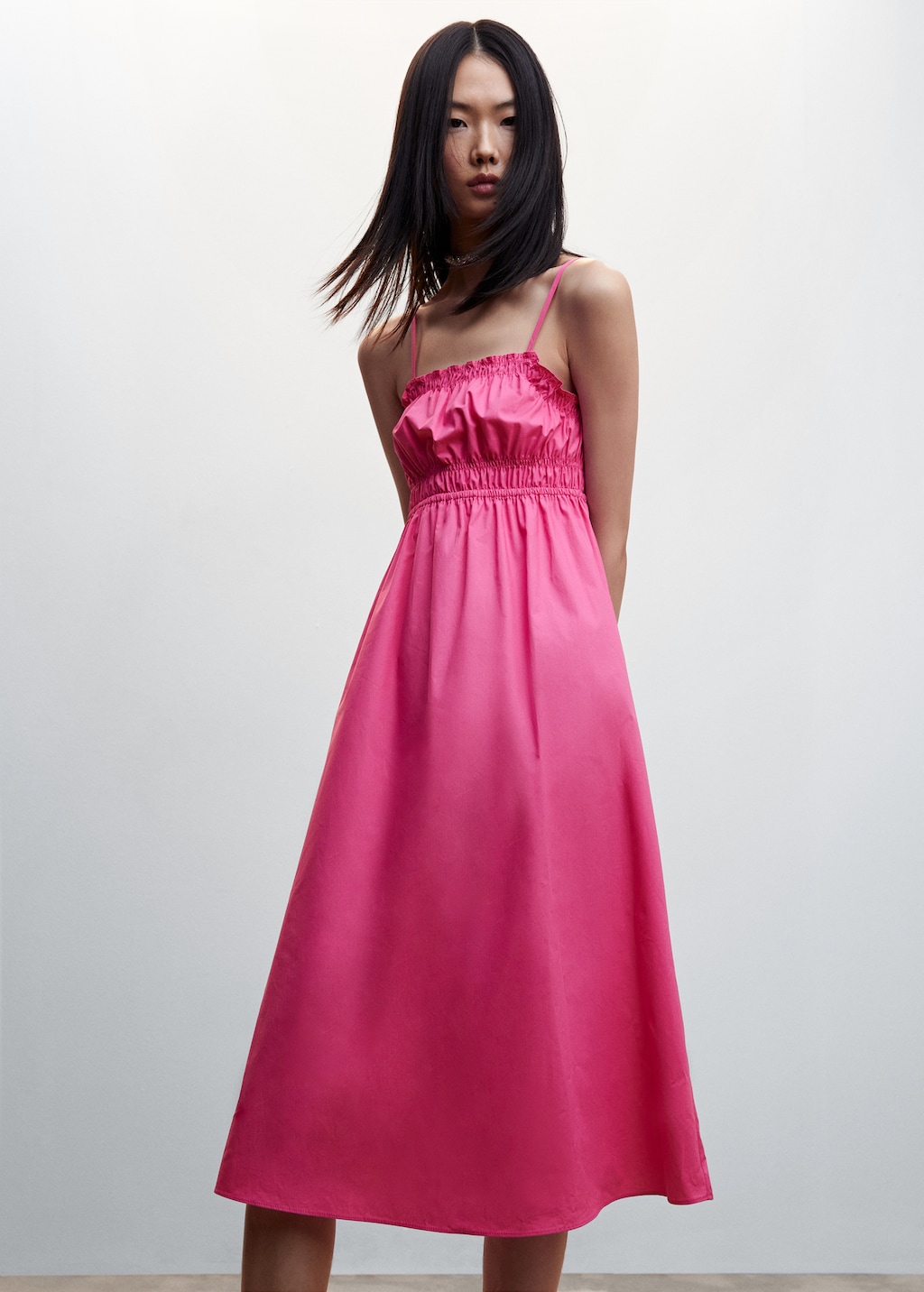 Mango 100% cotton midi dress