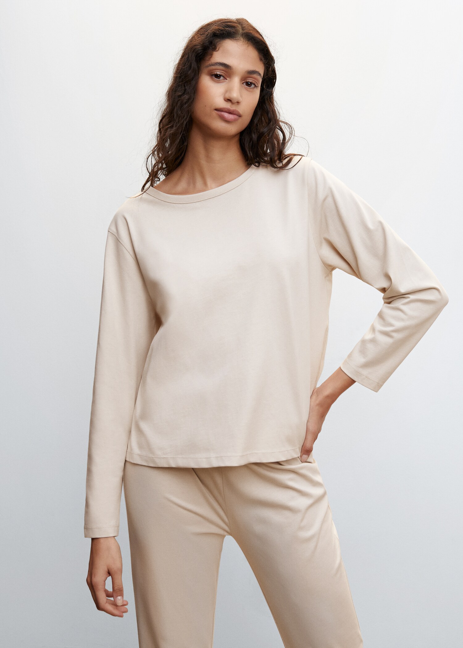 Pyjamasbukser i chiffon bomull - Artikkeldetalj 1