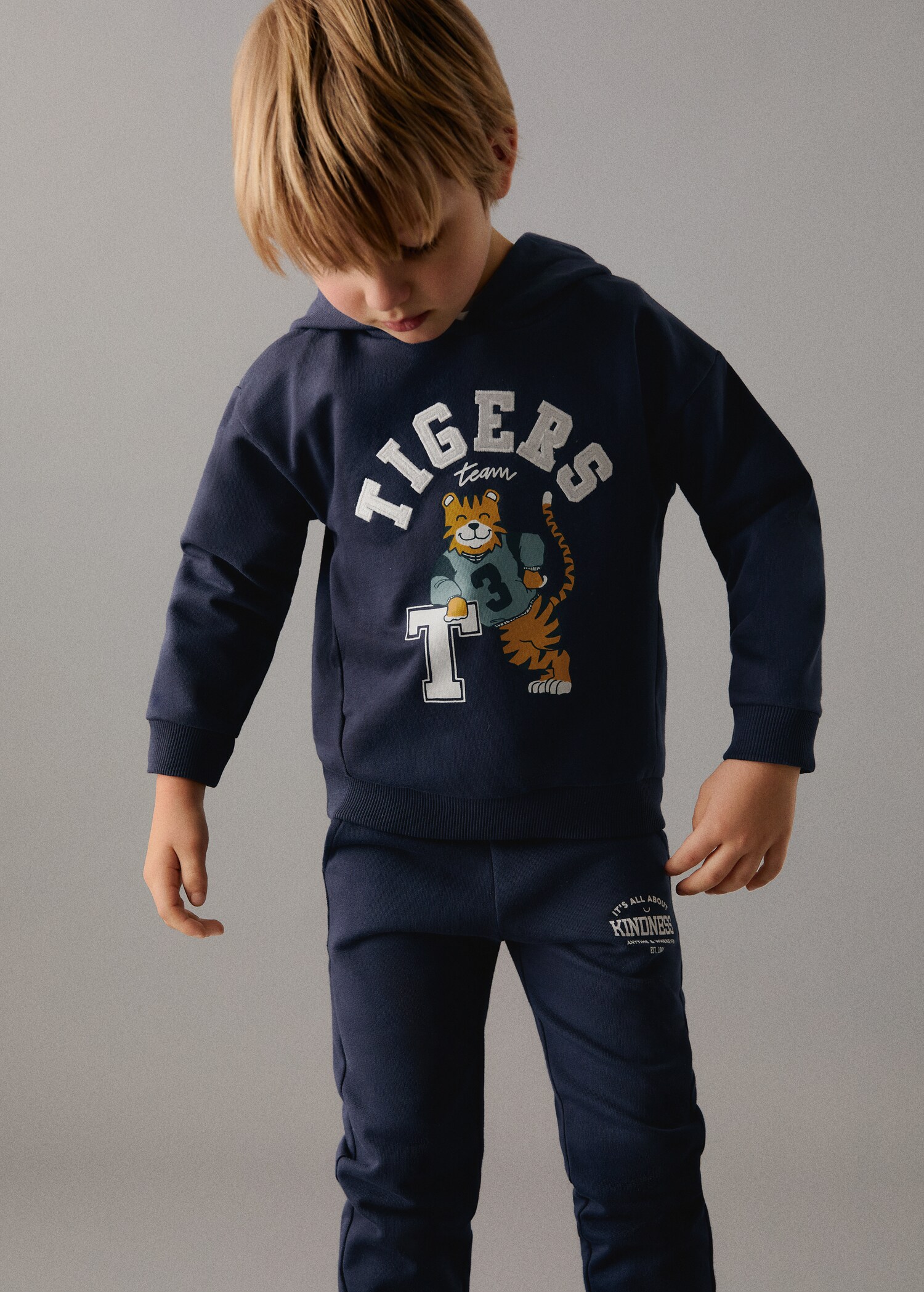 Sudadera algodón estampada - Plano medio