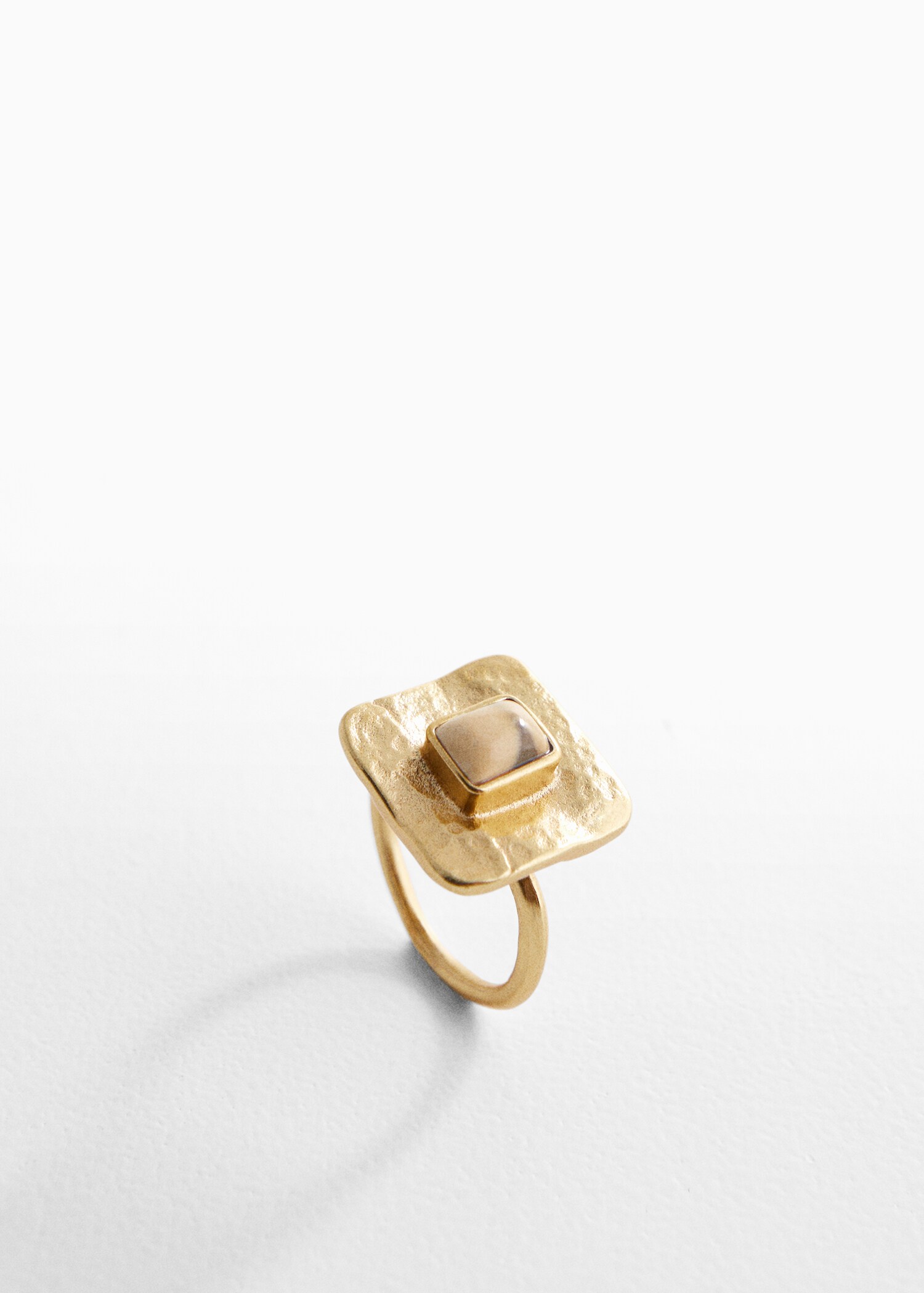 Ring with square design  - Medium plane