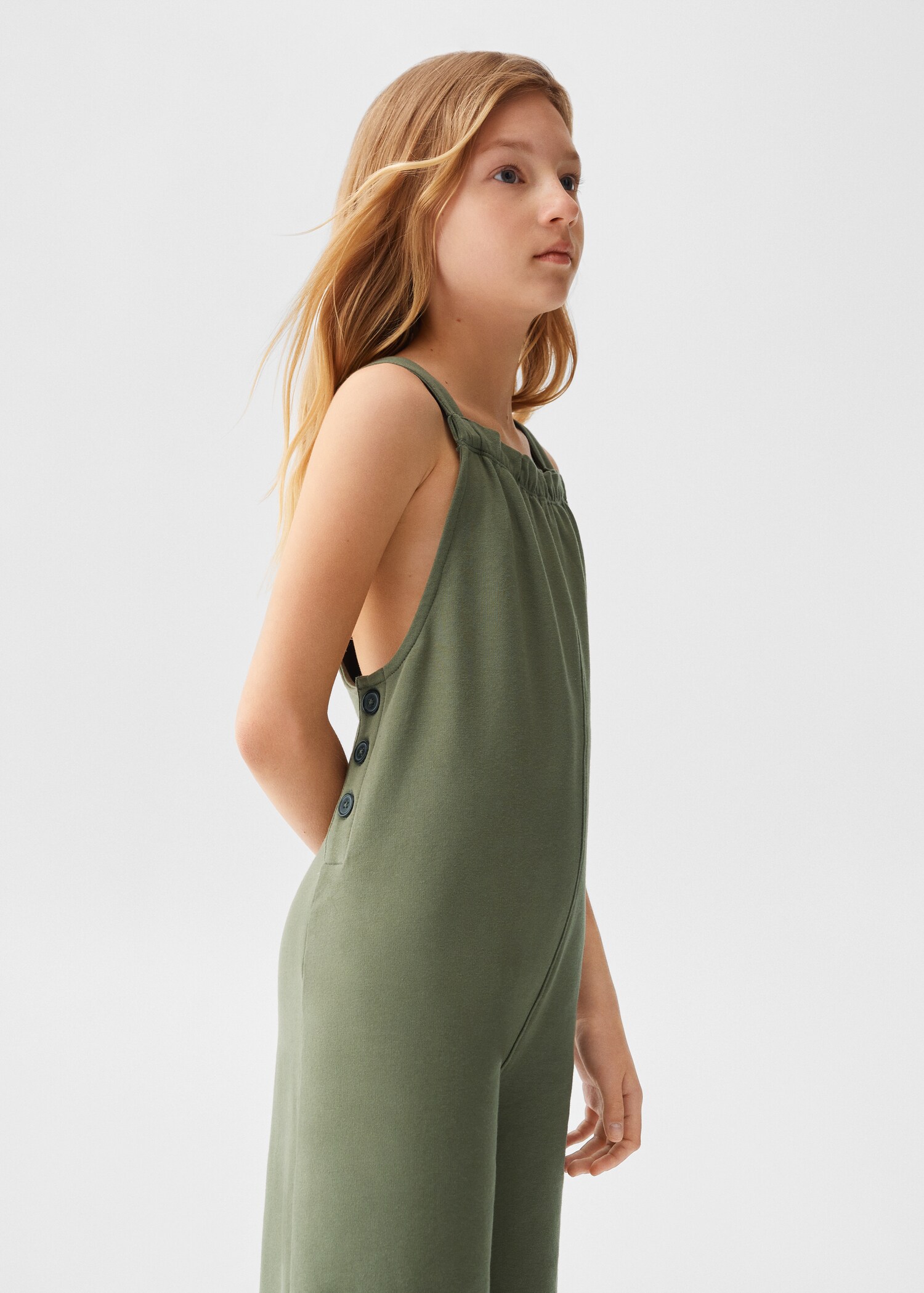 Langer Baumwoll-Jumpsuit - Mittlere Ansicht