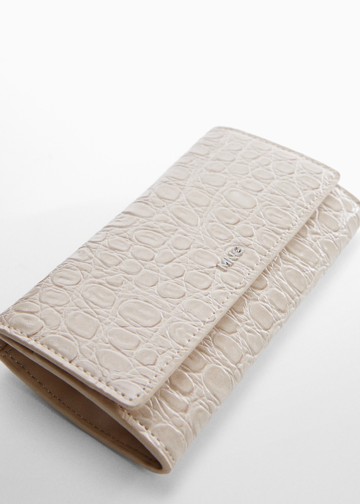 Croc-effect wallet - Medium plane