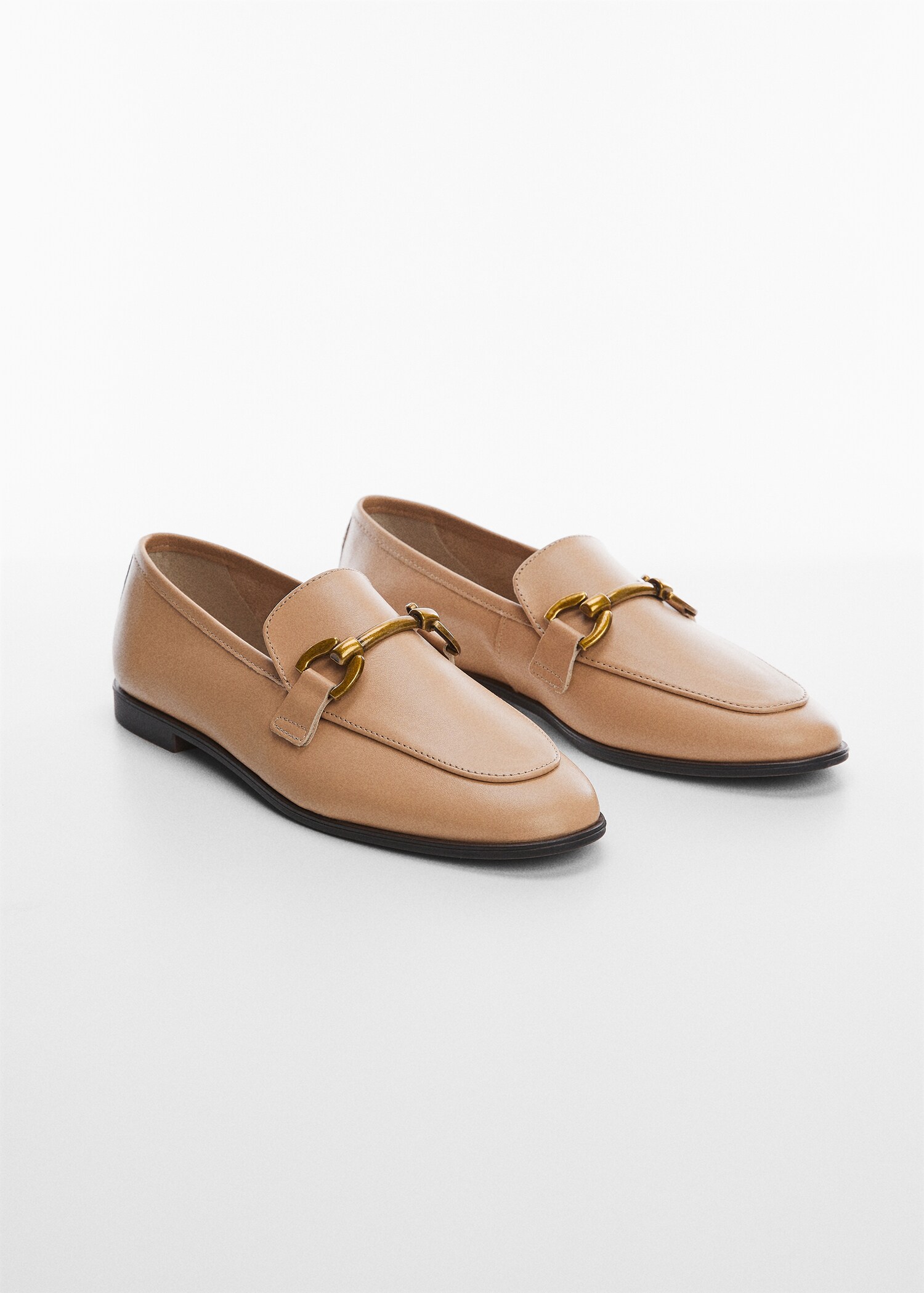 Mocassins cuir boucle - Plan moyen