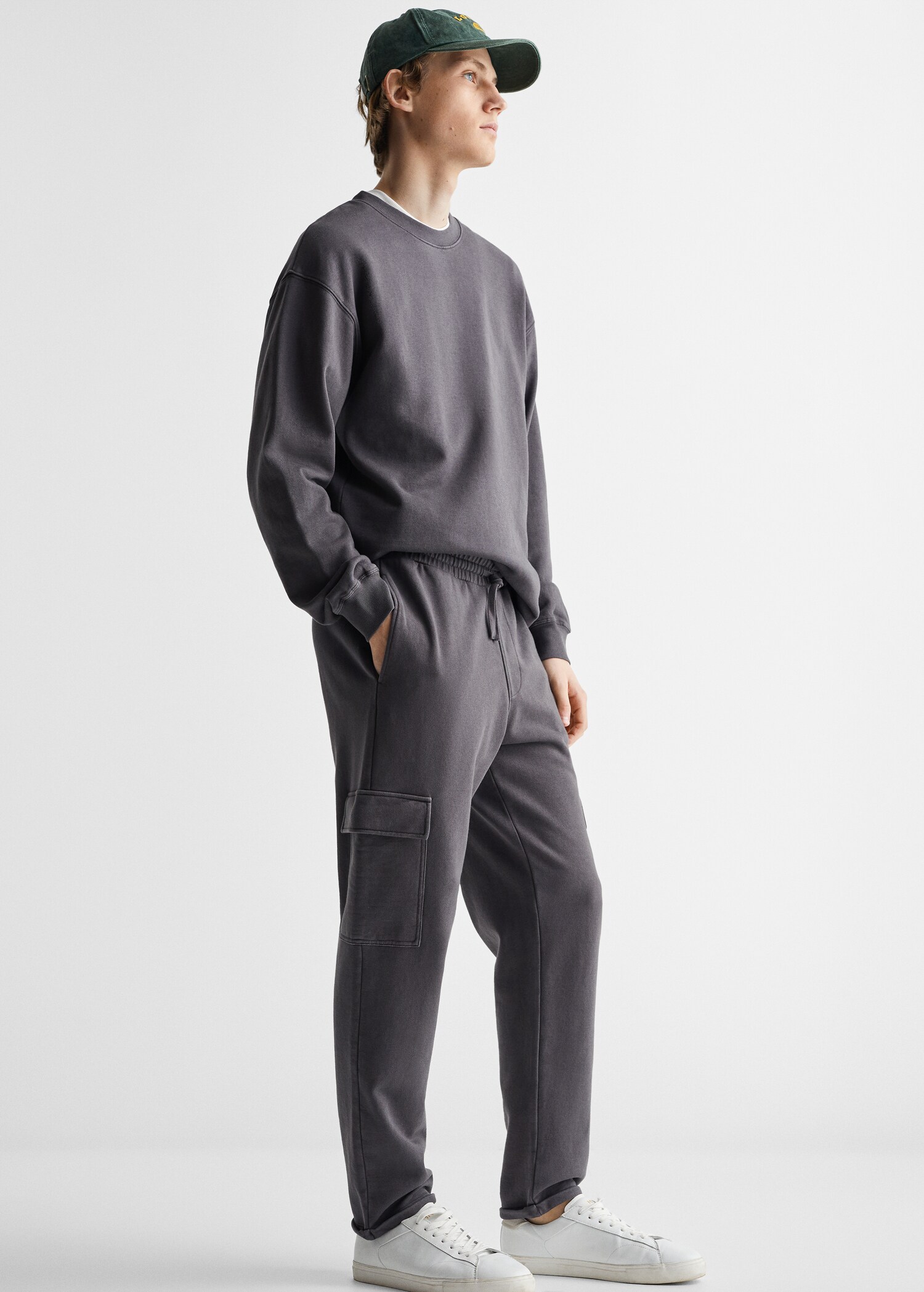 Pantalon coton taille élastique - Plan moyen
