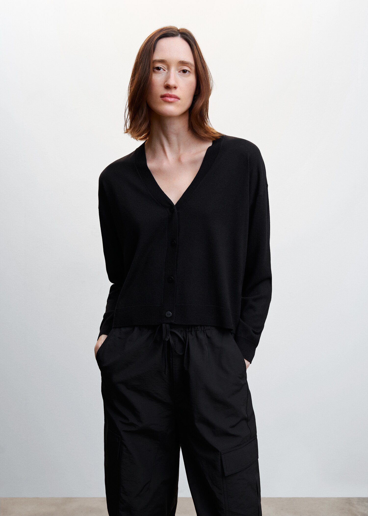 Cardigan maille fine - Plan moyen