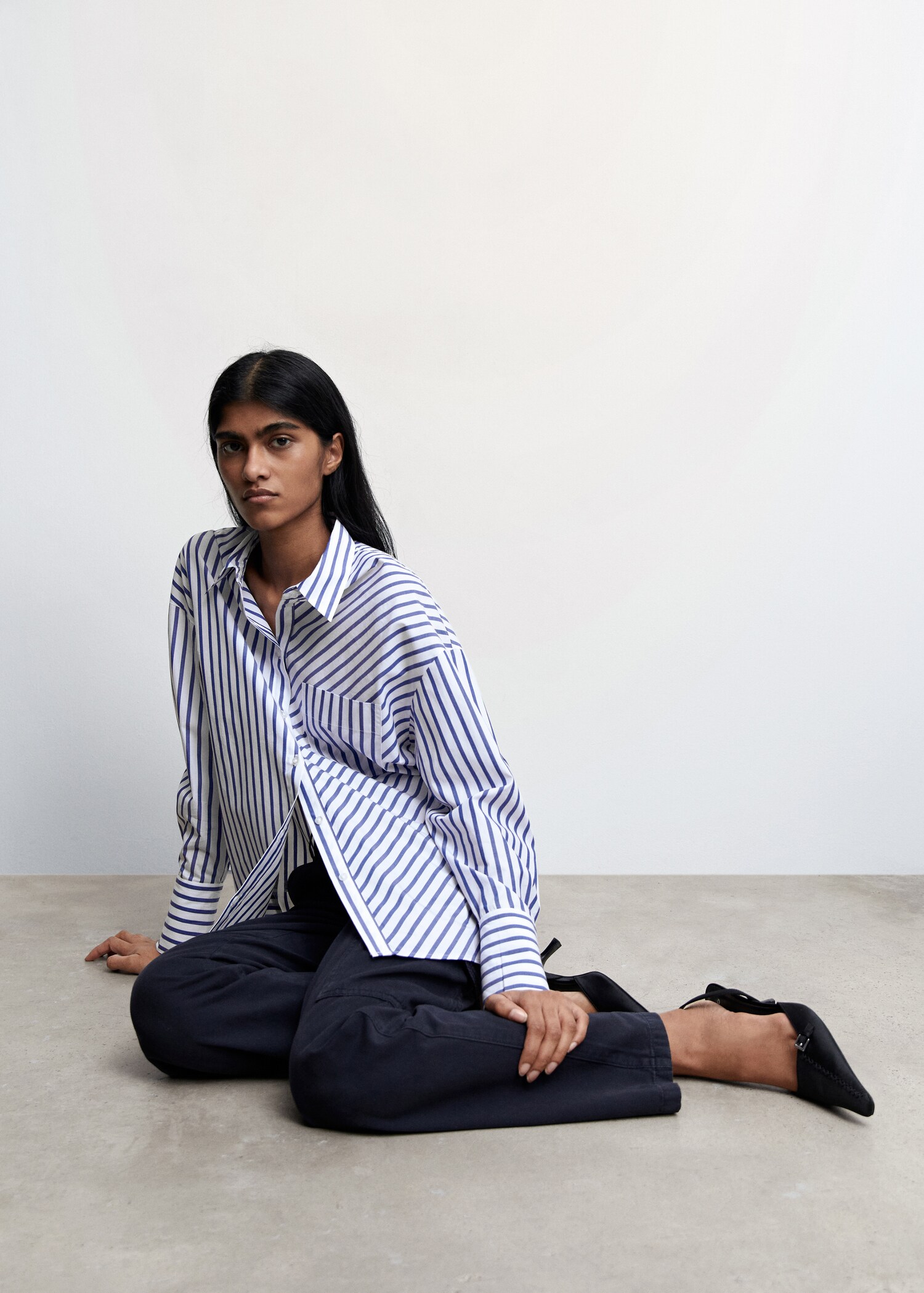 Camisa oversize algodón rayas - Detalle del artículo 2