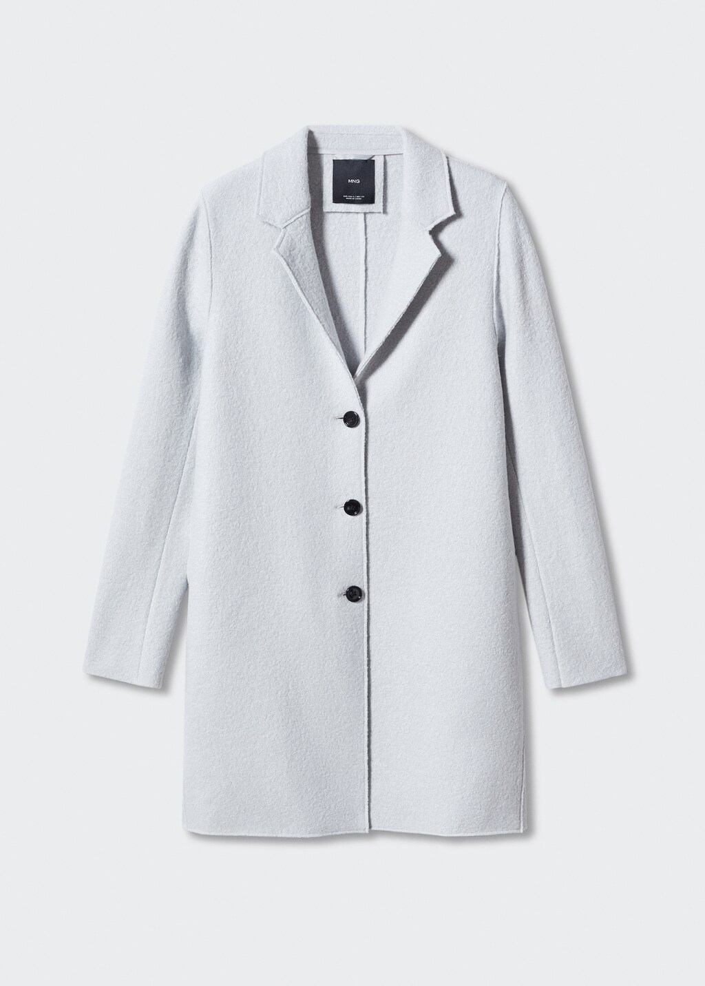 Buttoned wool coat mango deals