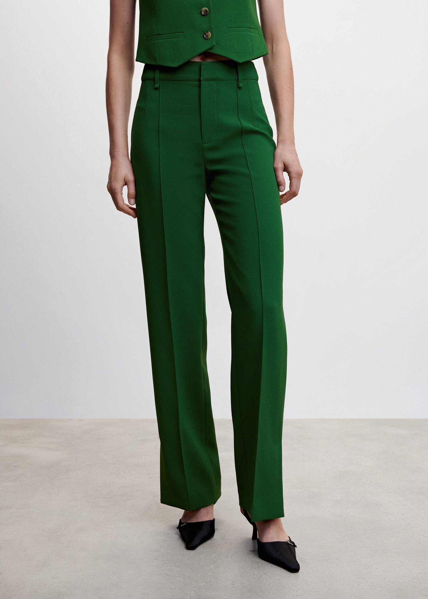 Straight suit trousers - Medium plane