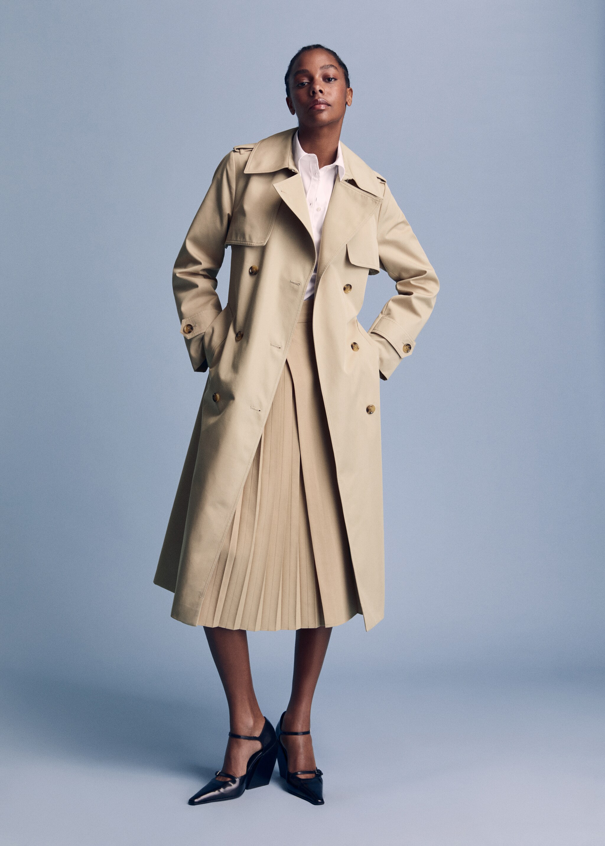 Classic long trench coat - Details of the article 7