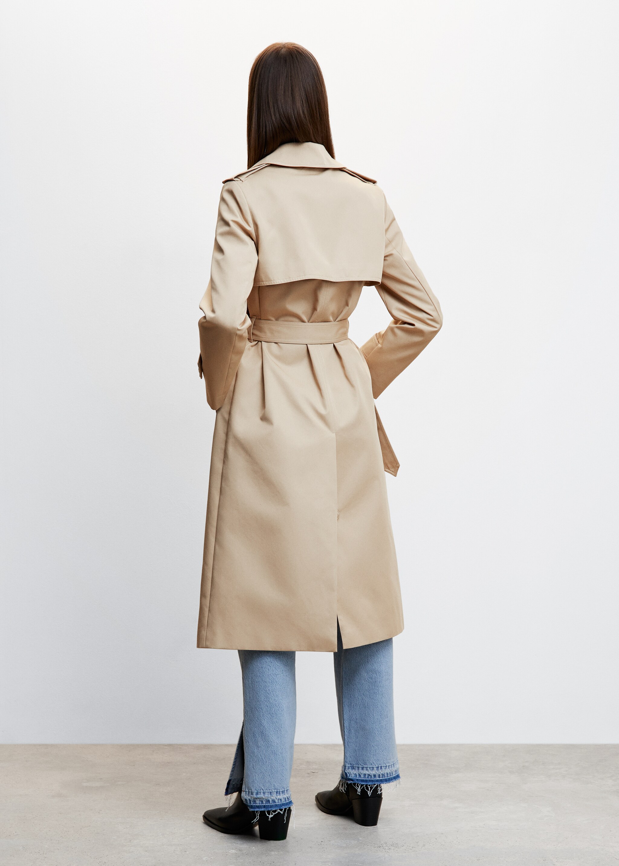 Classic long trench coat - Reverse of the article
