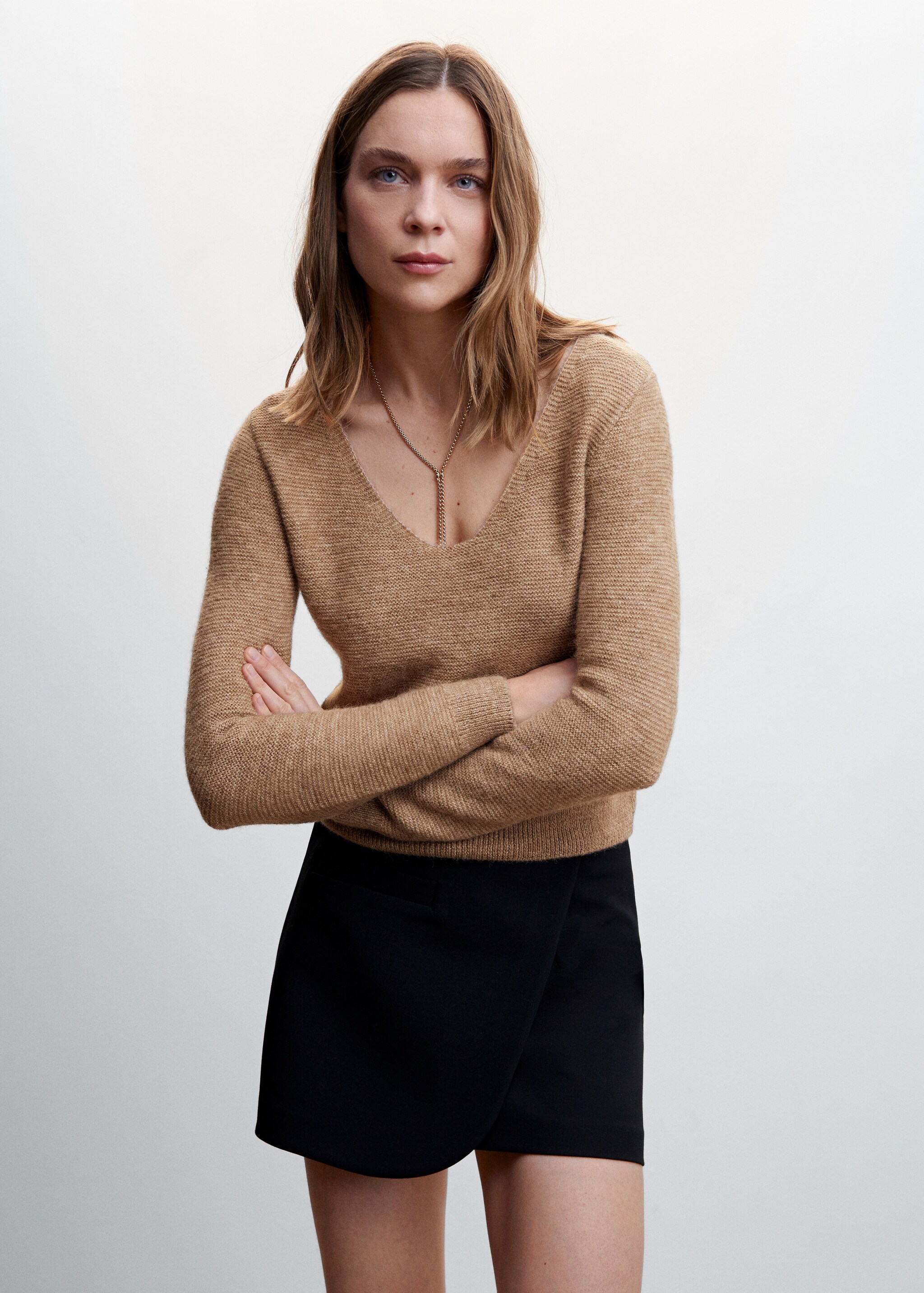 Reverse knit sweater - Plan mediu