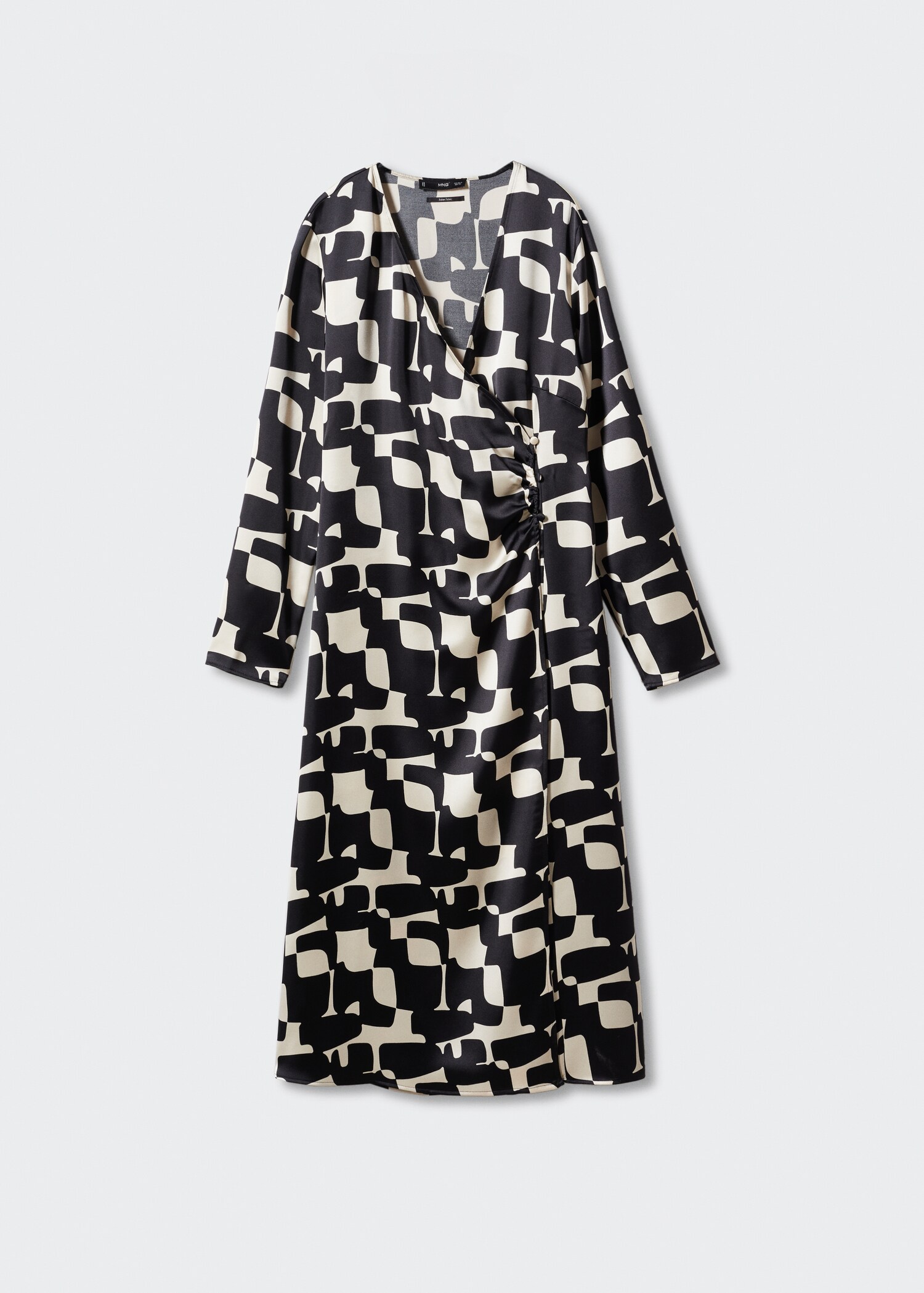 Printed satin dress - Article without model